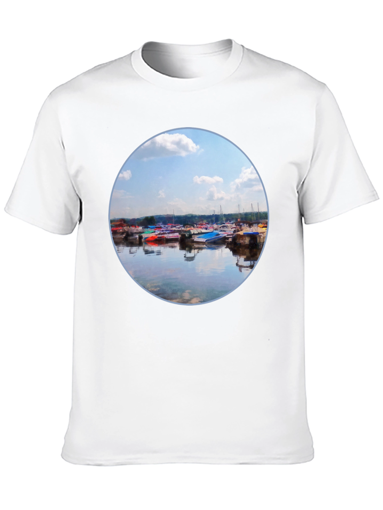 Boats Reflection Graphic Tee