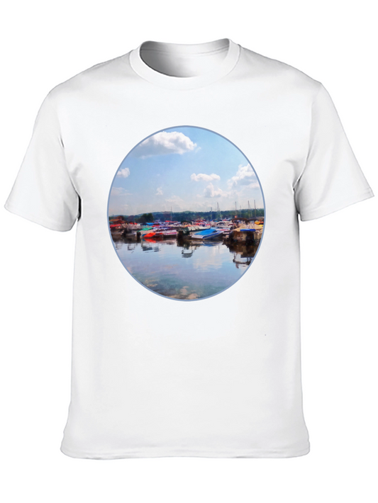 Boats Reflection Graphic Tee