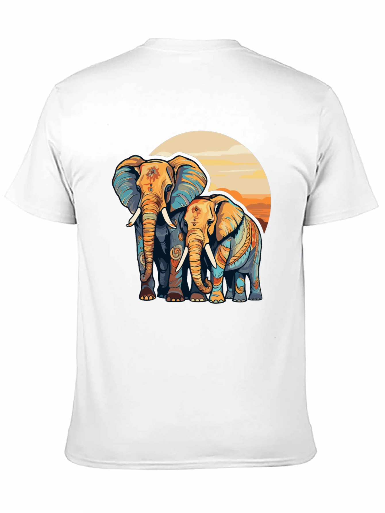 Elephant Sunset Graphic Tee - Stylish Comfort