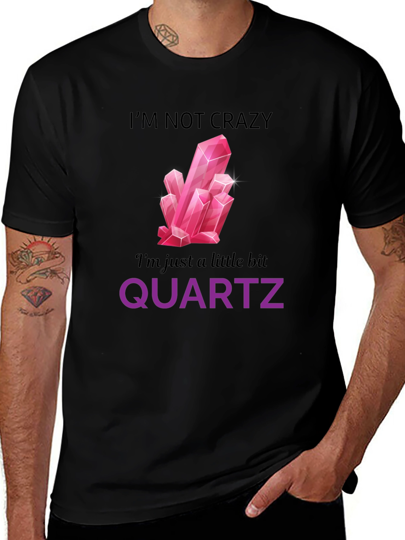 Funny Quartz Crystal Graphic T-Shirt