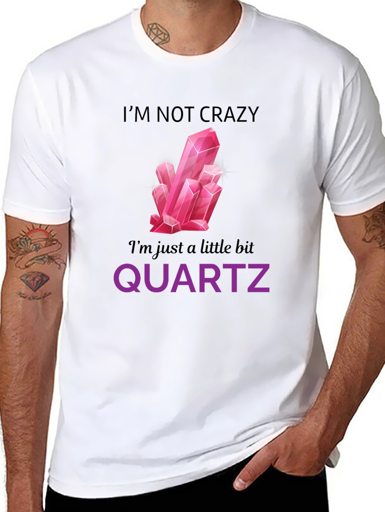 Funny Quartz Crystal Graphic T-Shirt