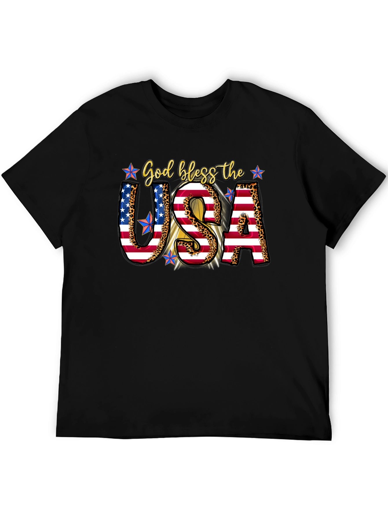 Patriotic God Bless the USA Graphic Tee