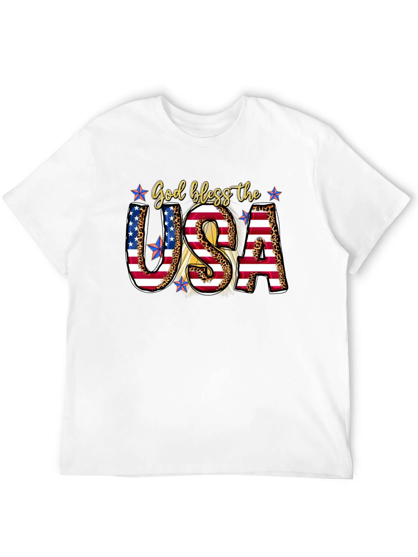 Patriotic God Bless the USA Graphic Tee