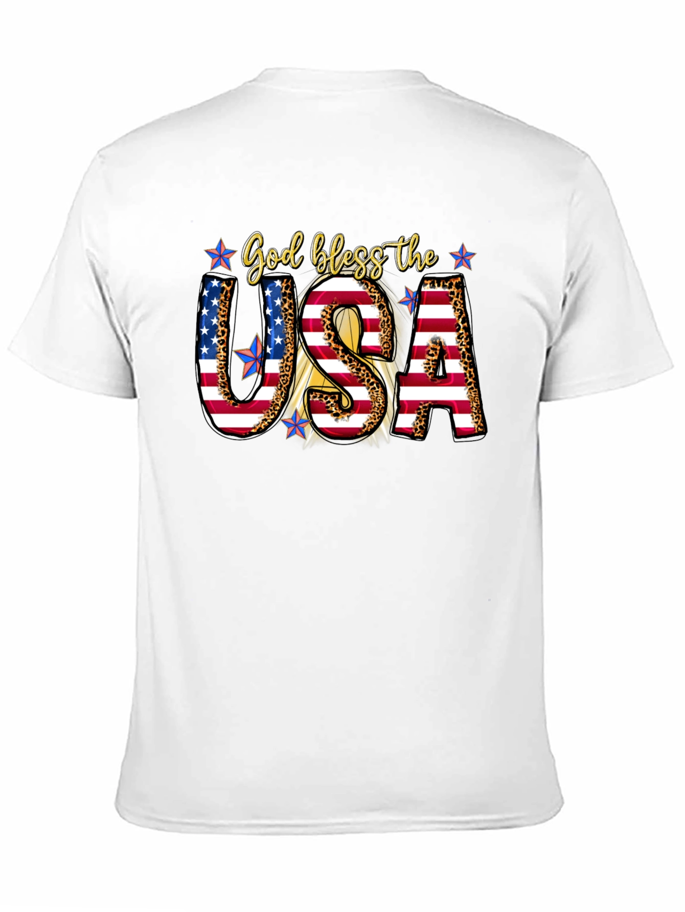 Patriotic God Bless the USA Graphic Tee