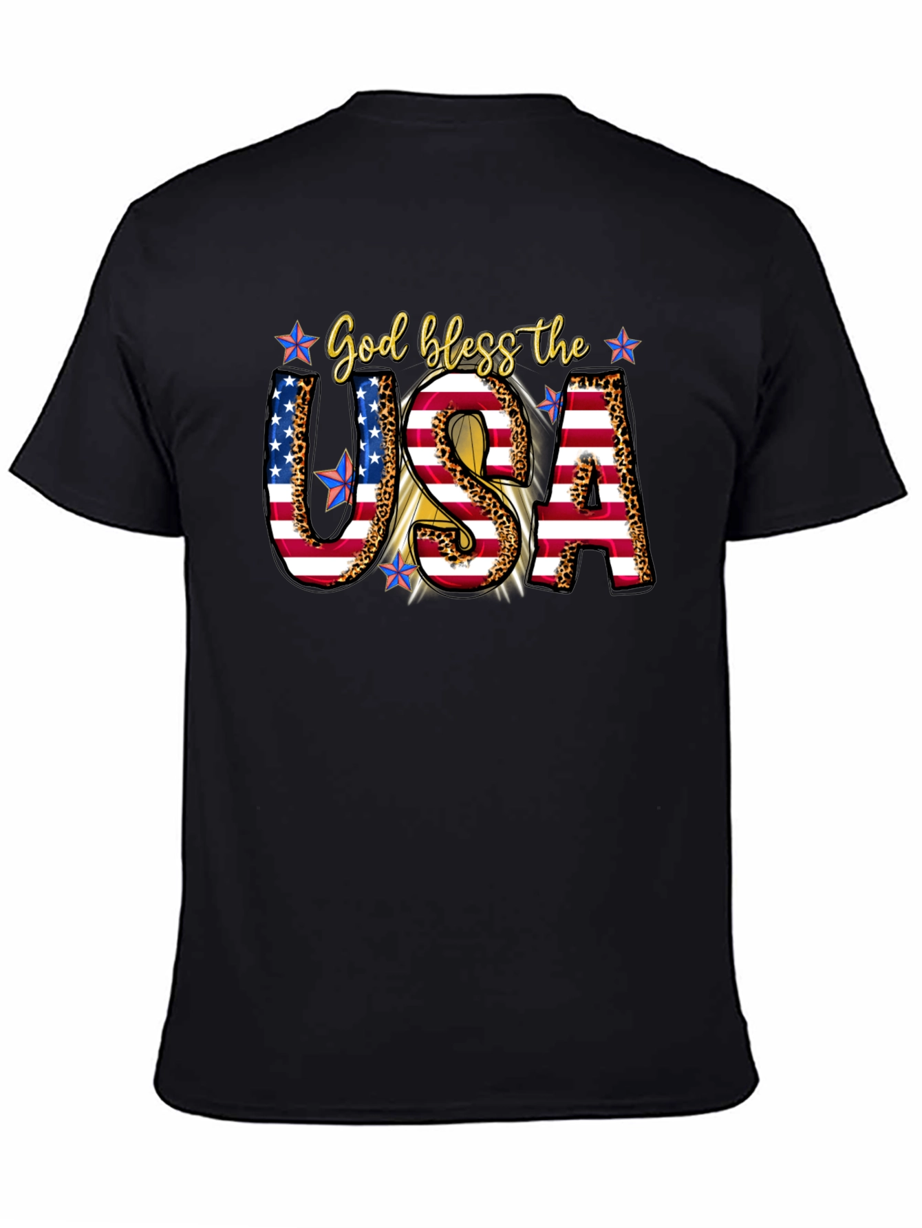 Patriotic God Bless the USA Graphic Tee