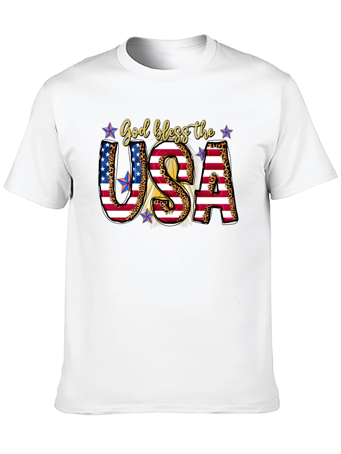Patriotic God Bless the USA Graphic Tee