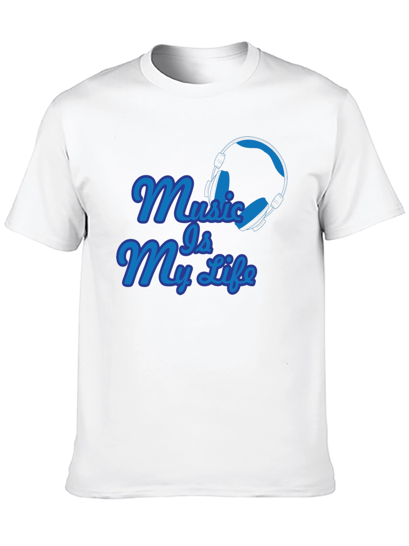 Music Is My Life Graphic T-Shirt - Black