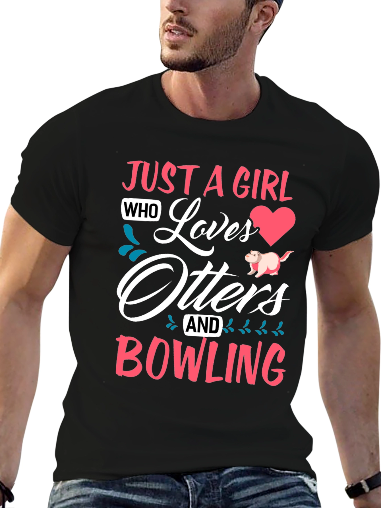Otters and Bowling Graphic T-Shirt