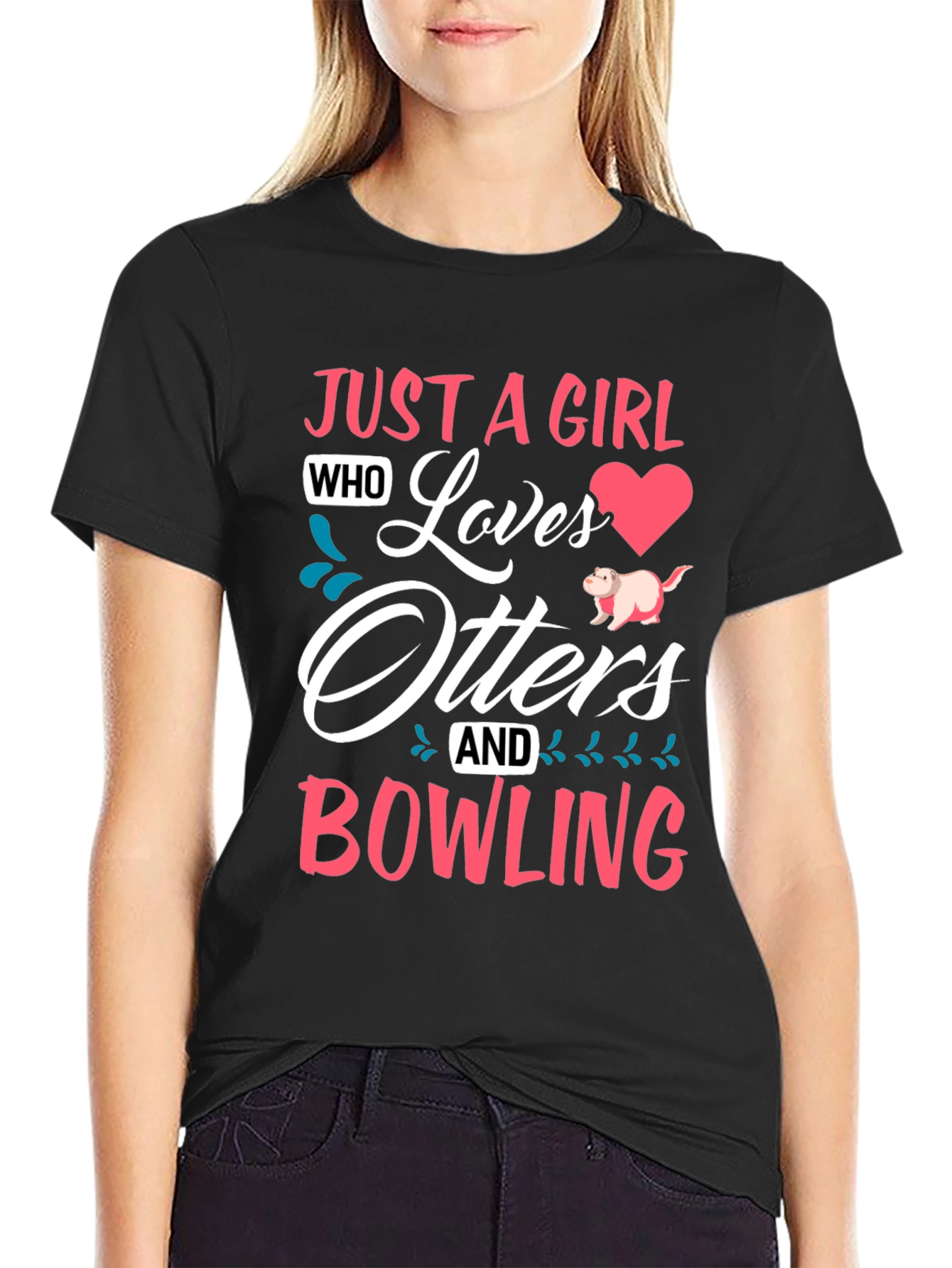 Otters and Bowling Graphic T-Shirt
