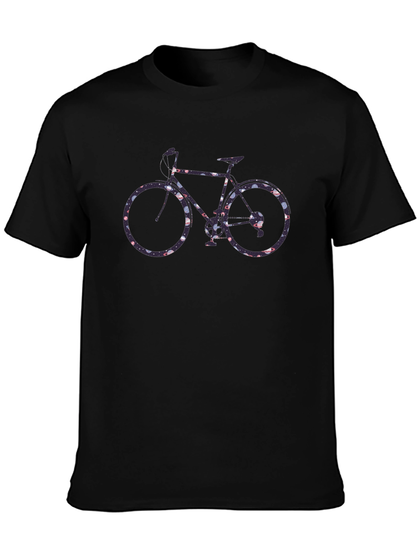 Floral Bicycle Graphic Tee - Black