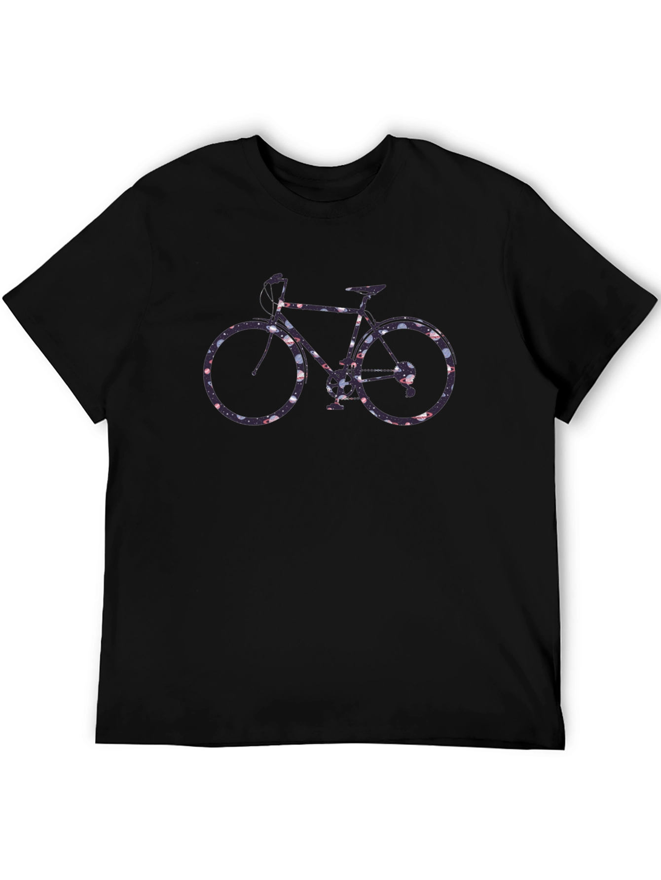 Floral Bicycle Graphic Tee - Black