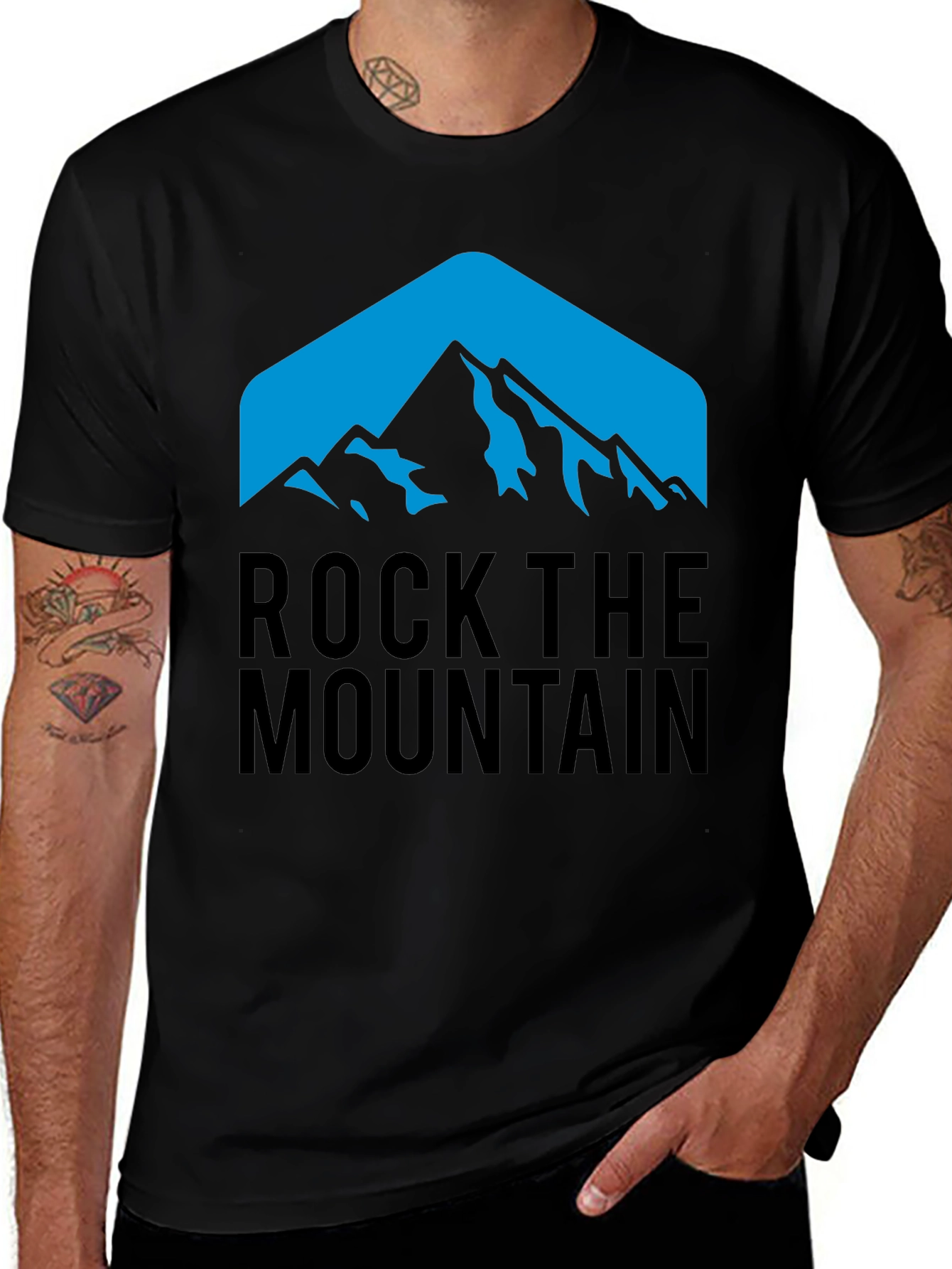 Rock the Mountain Graphic Tee - Black