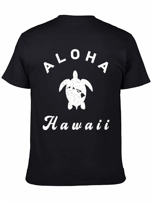 Aloha Hawaii Turtle Graphic T-Shirt