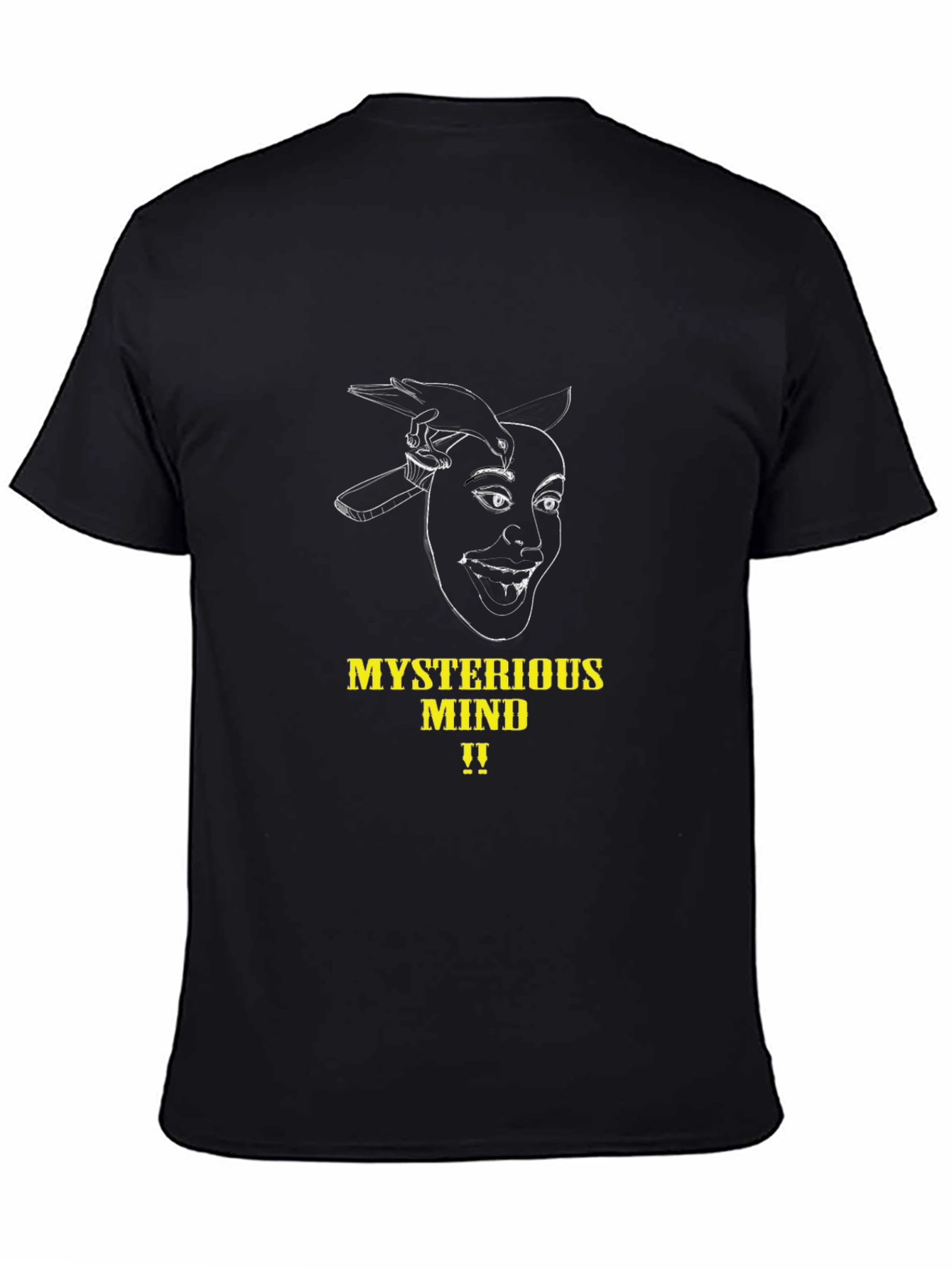 Mysterious Mind Graphic Tee - Black Unisex T-Shirt