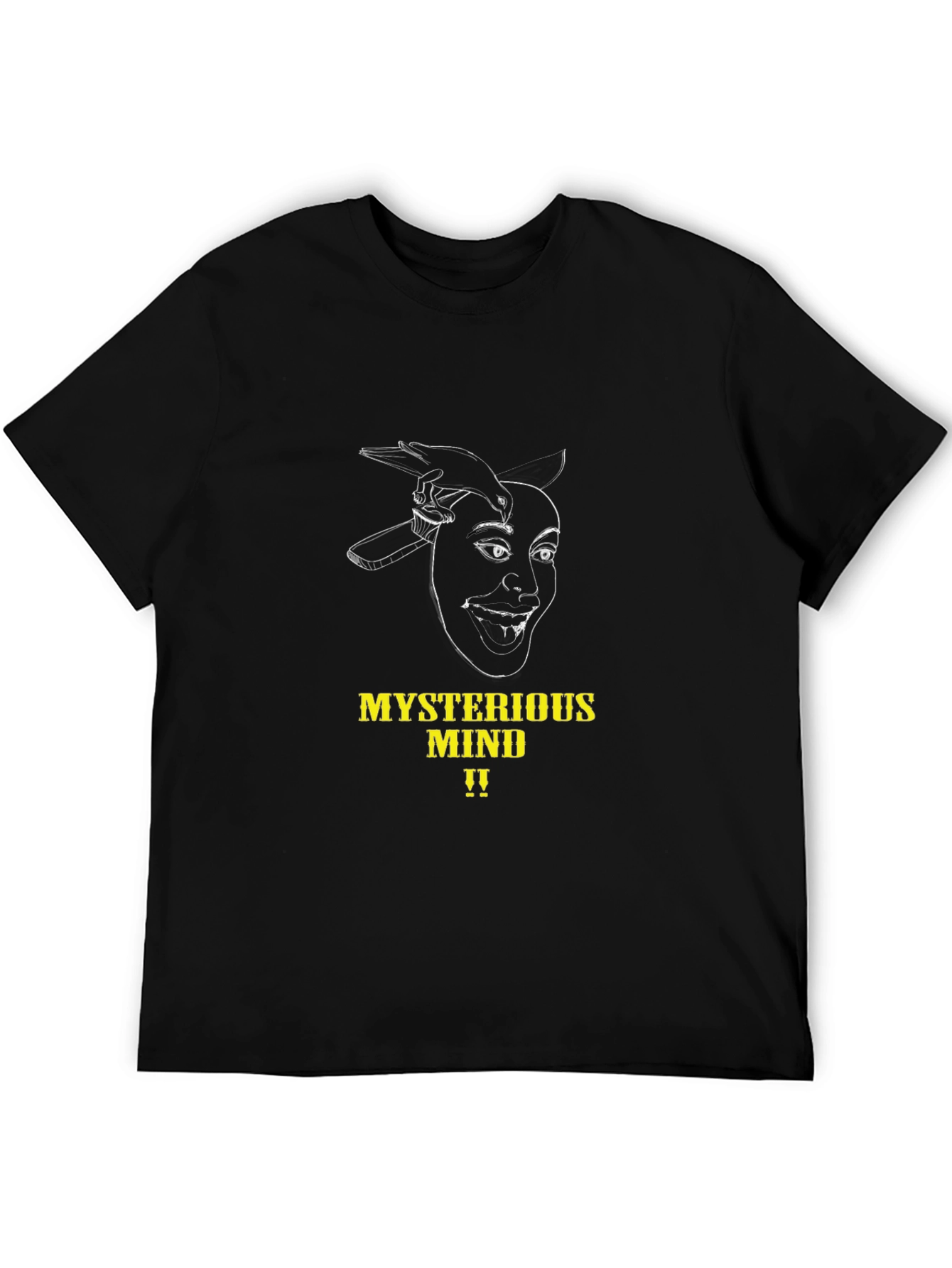 Mysterious Mind Graphic Tee - Black Unisex T-Shirt