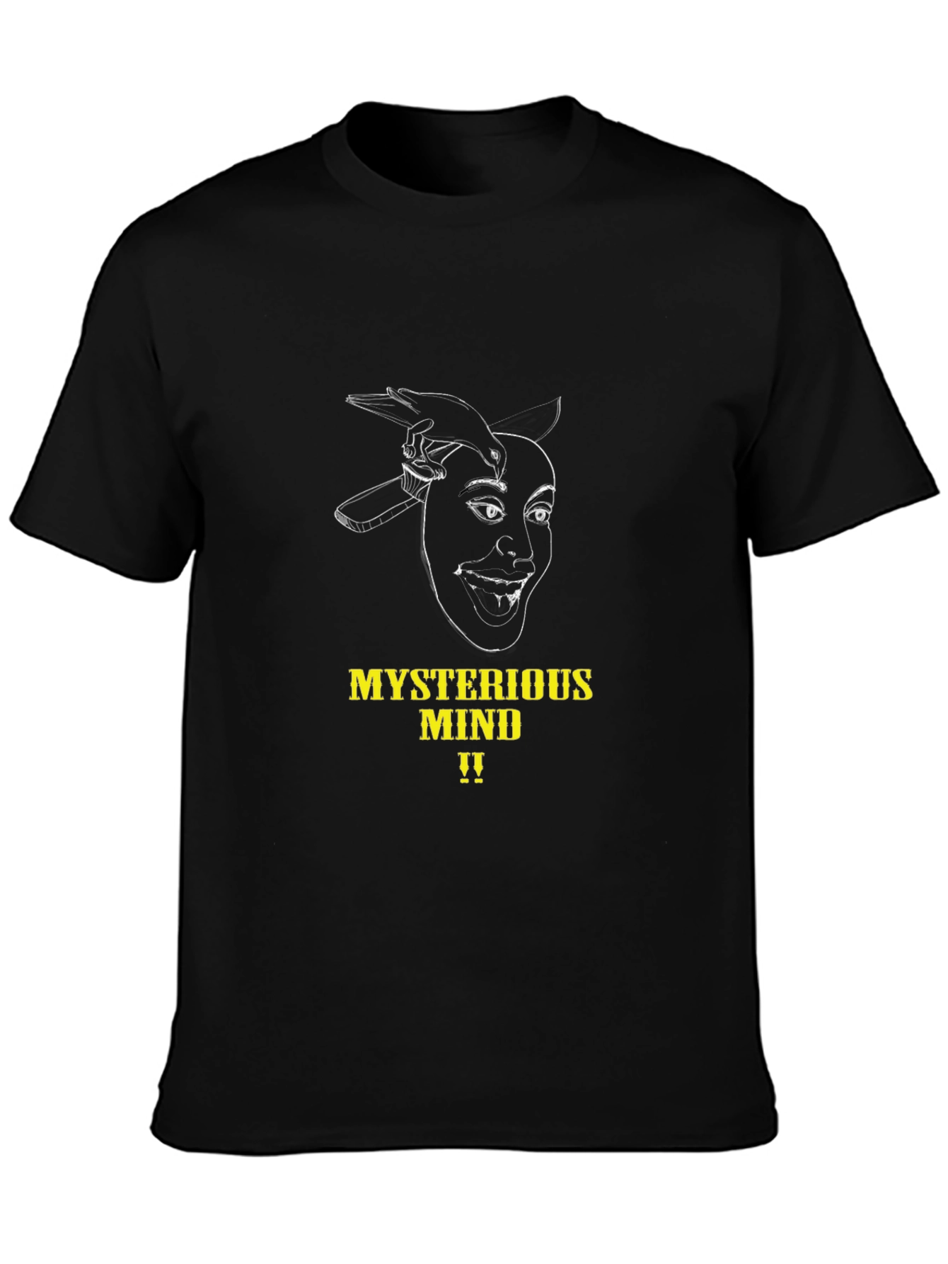 Mysterious Mind Graphic Tee - Black Unisex T-Shirt
