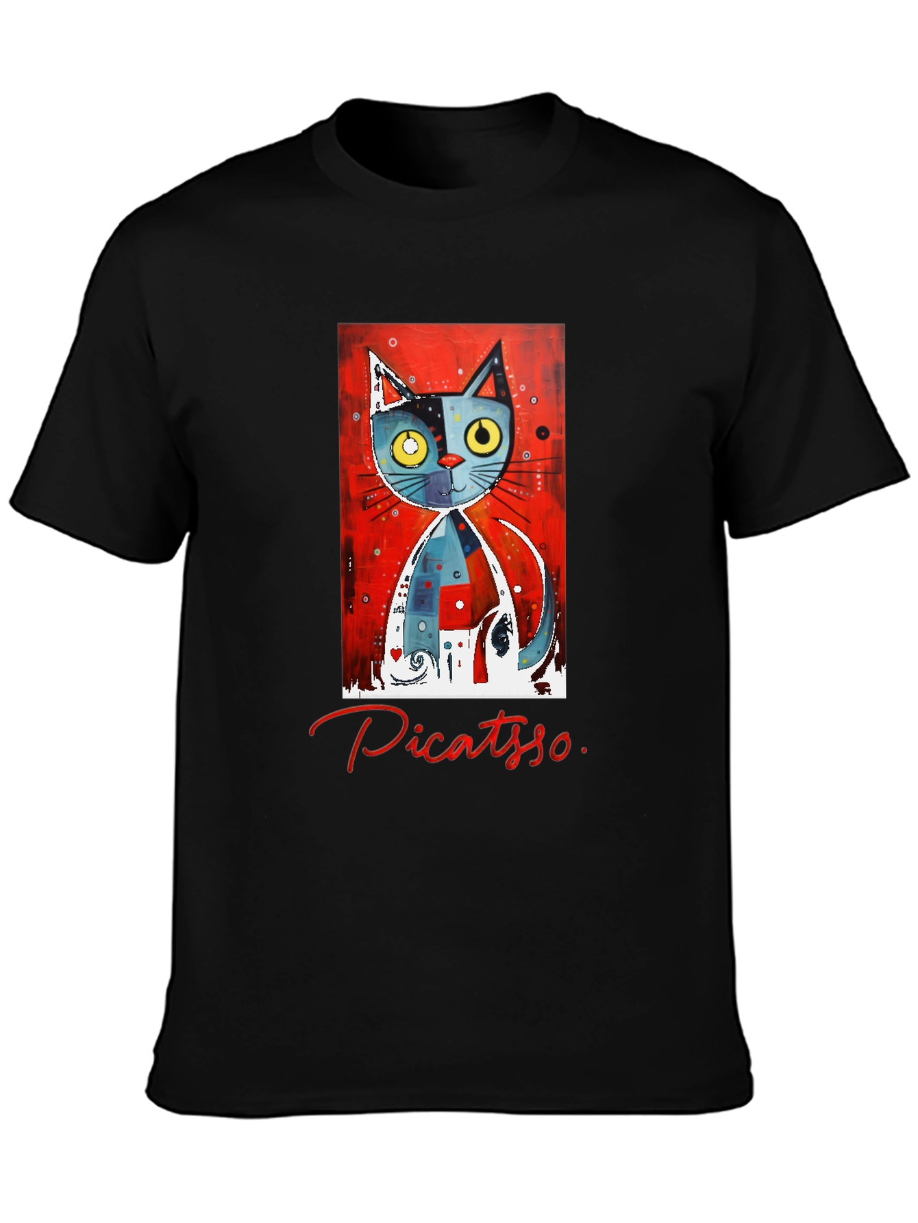 Picatso Cat Art T-Shirt - Unique Design