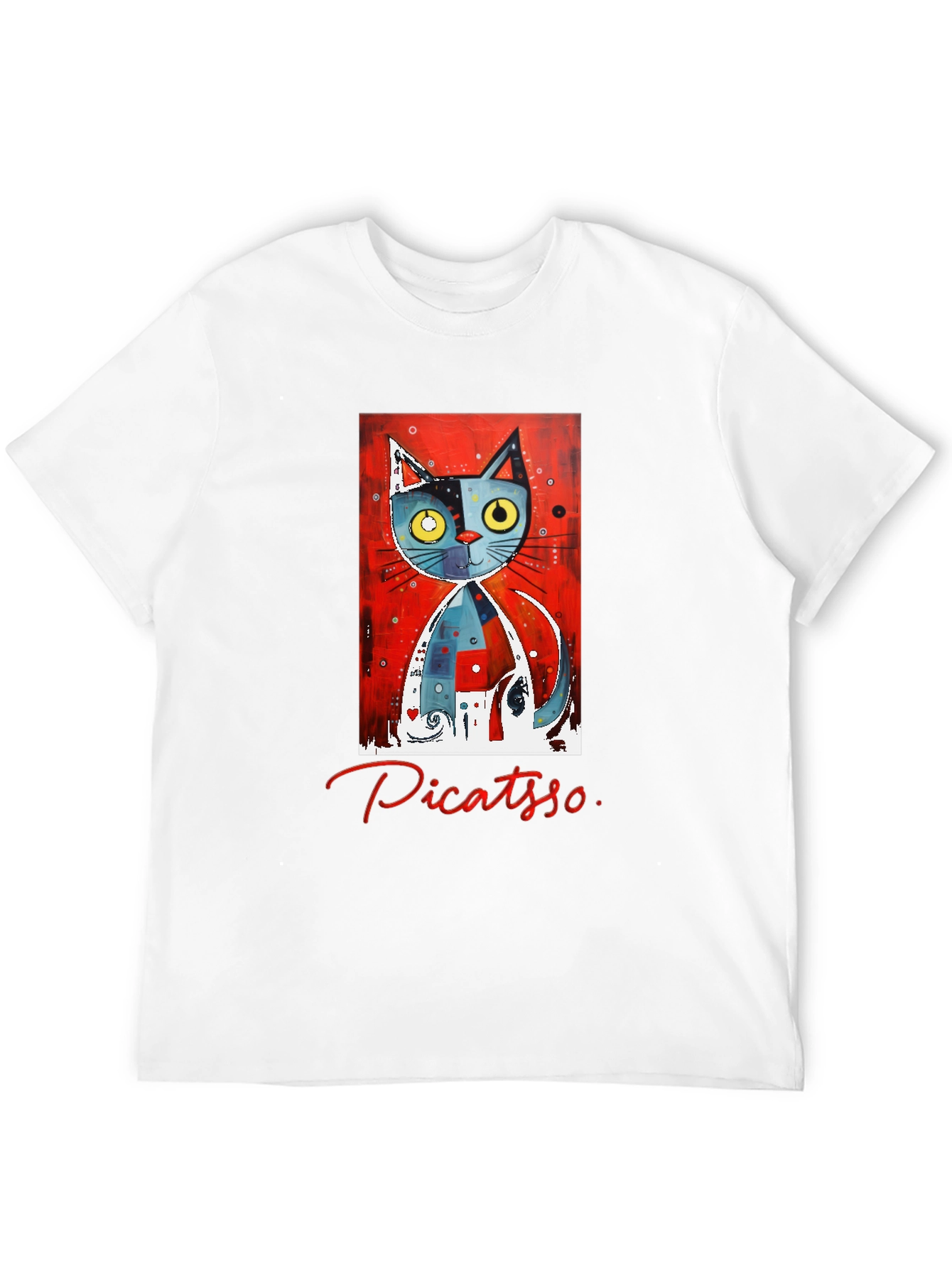 Picatso Cat Art T-Shirt - Unique Design
