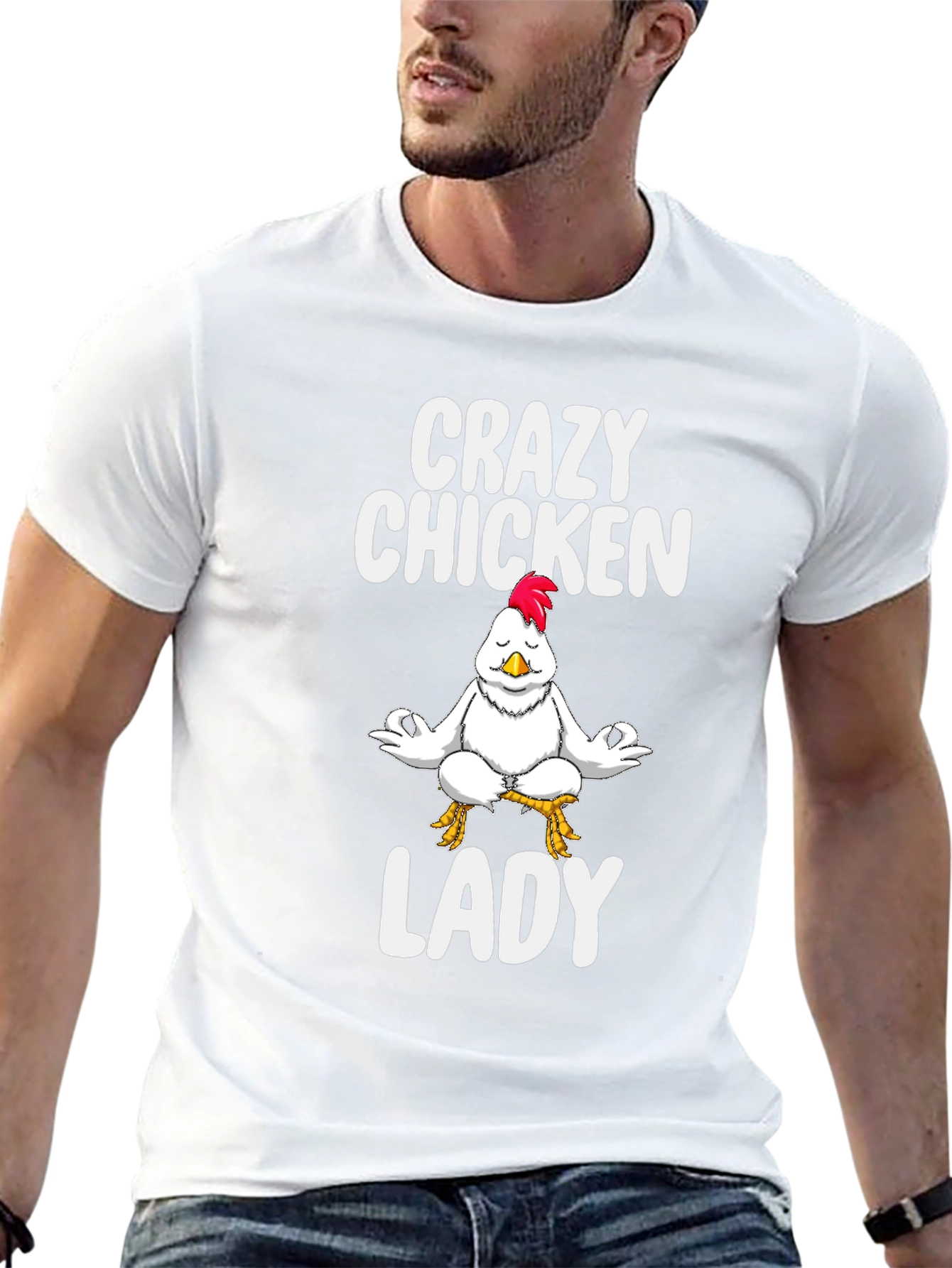 Crazy Chicken Lady Black T-Shirt