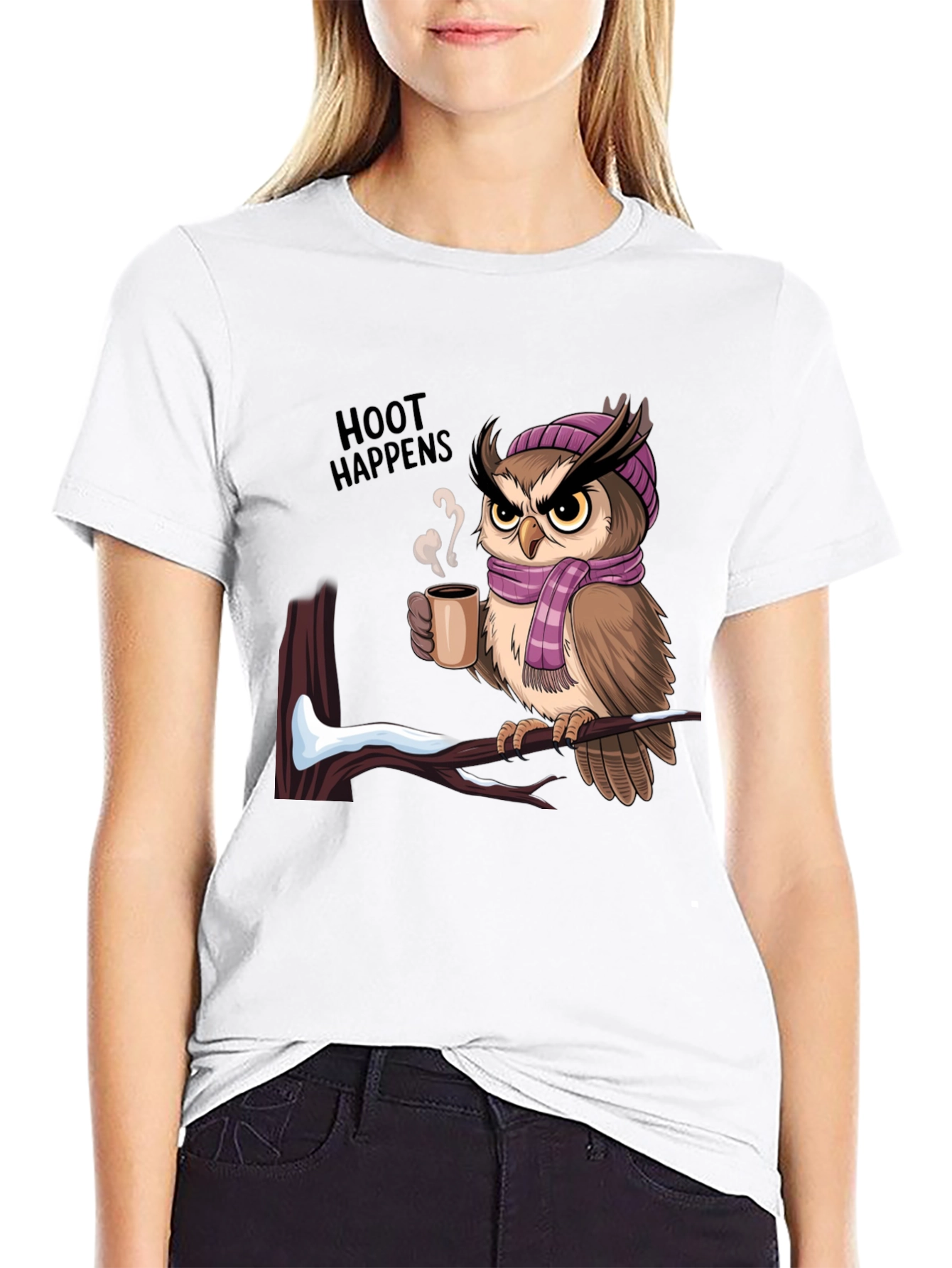 Hoot Happens Owl Coffee T-Shirt