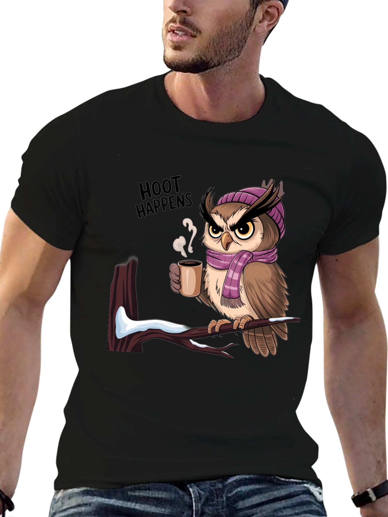 Hoot Happens Owl Coffee T-Shirt