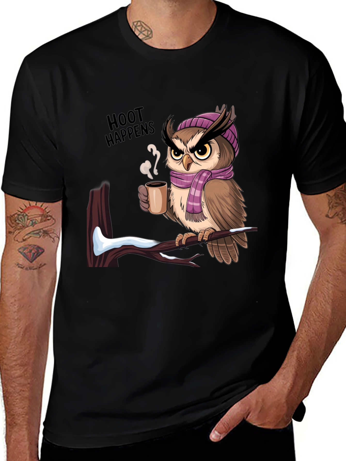 Hoot Happens Owl Coffee T-Shirt