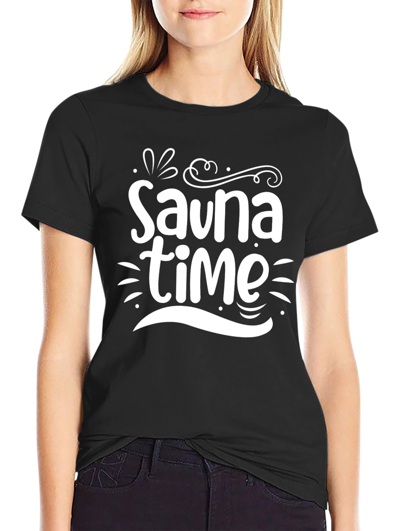 Sauna Time Black T-Shirt