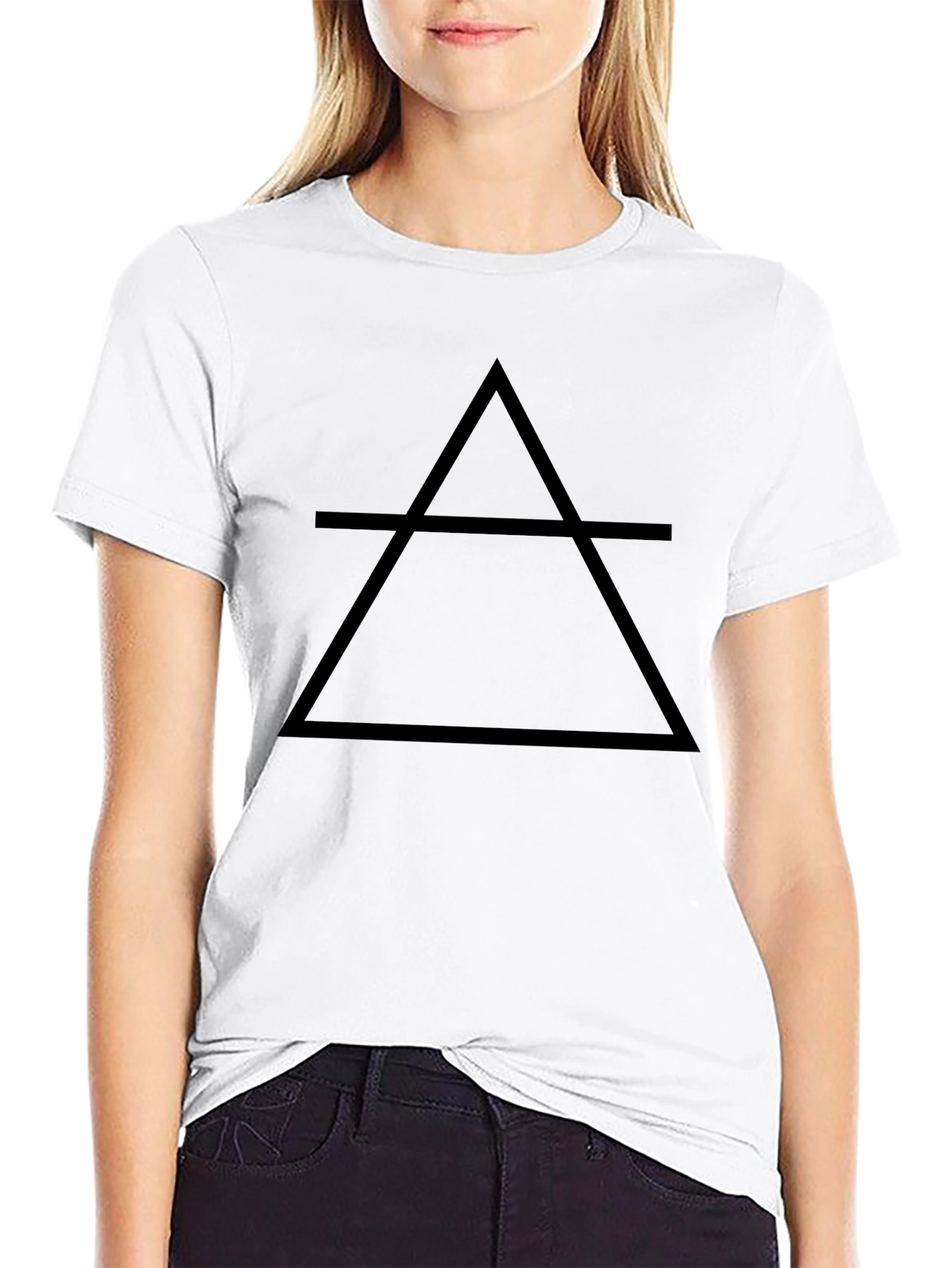 Minimalist Air Element Symbol Black T-Shirt