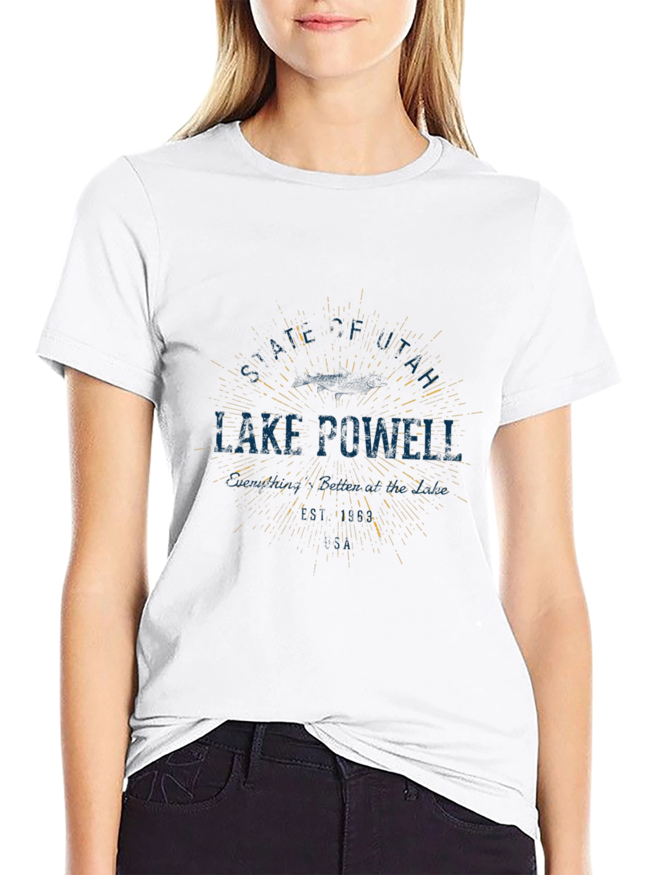 Lake Powell Graphic Tee - Black Short Sleeve