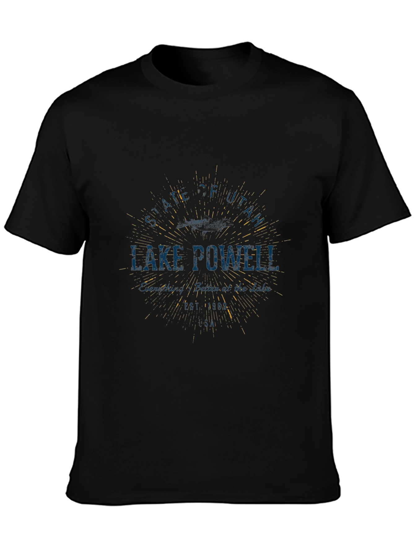 Lake Powell Graphic Tee - Black Short Sleeve