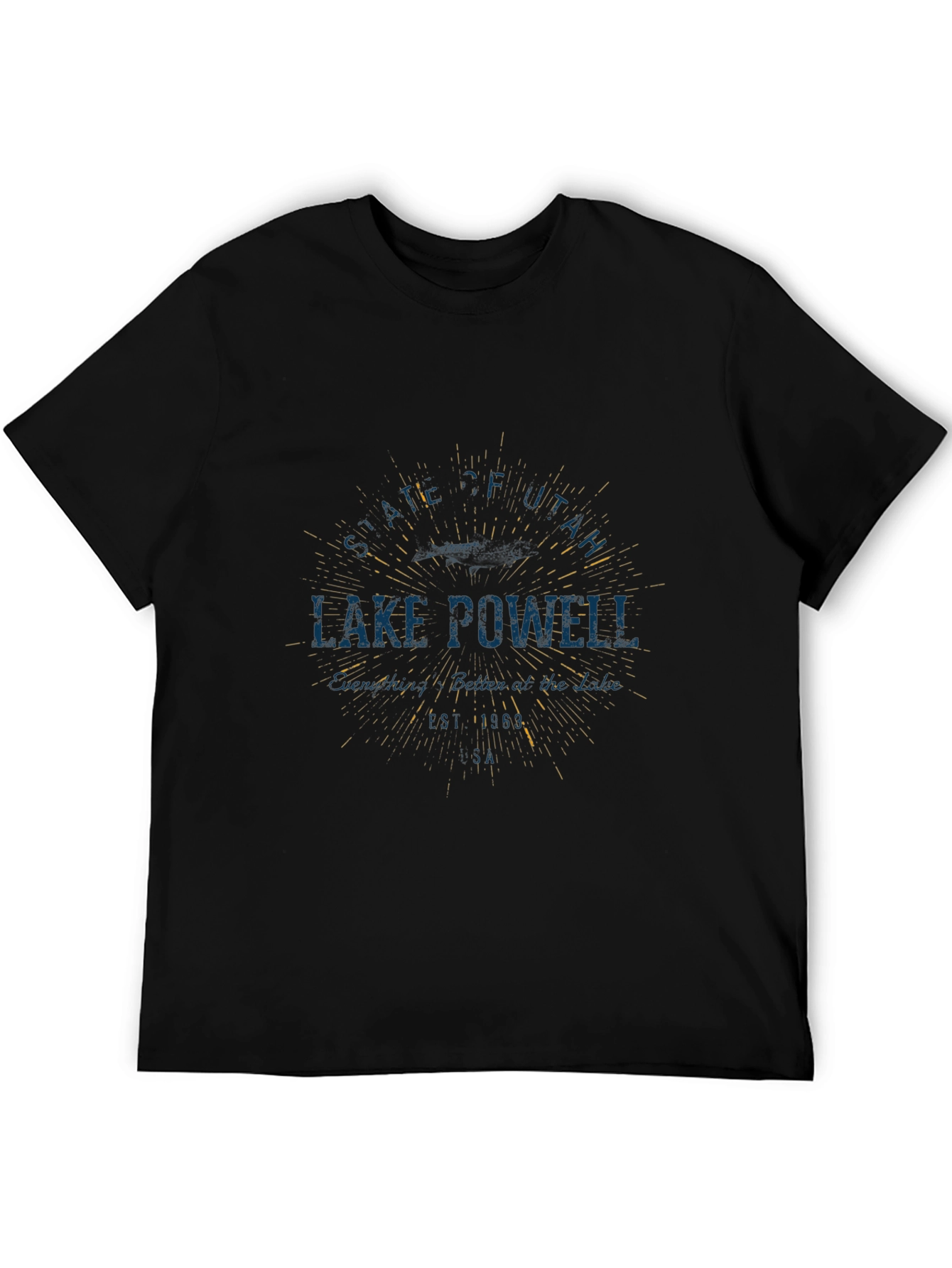 Lake Powell Graphic Tee - Black Short Sleeve