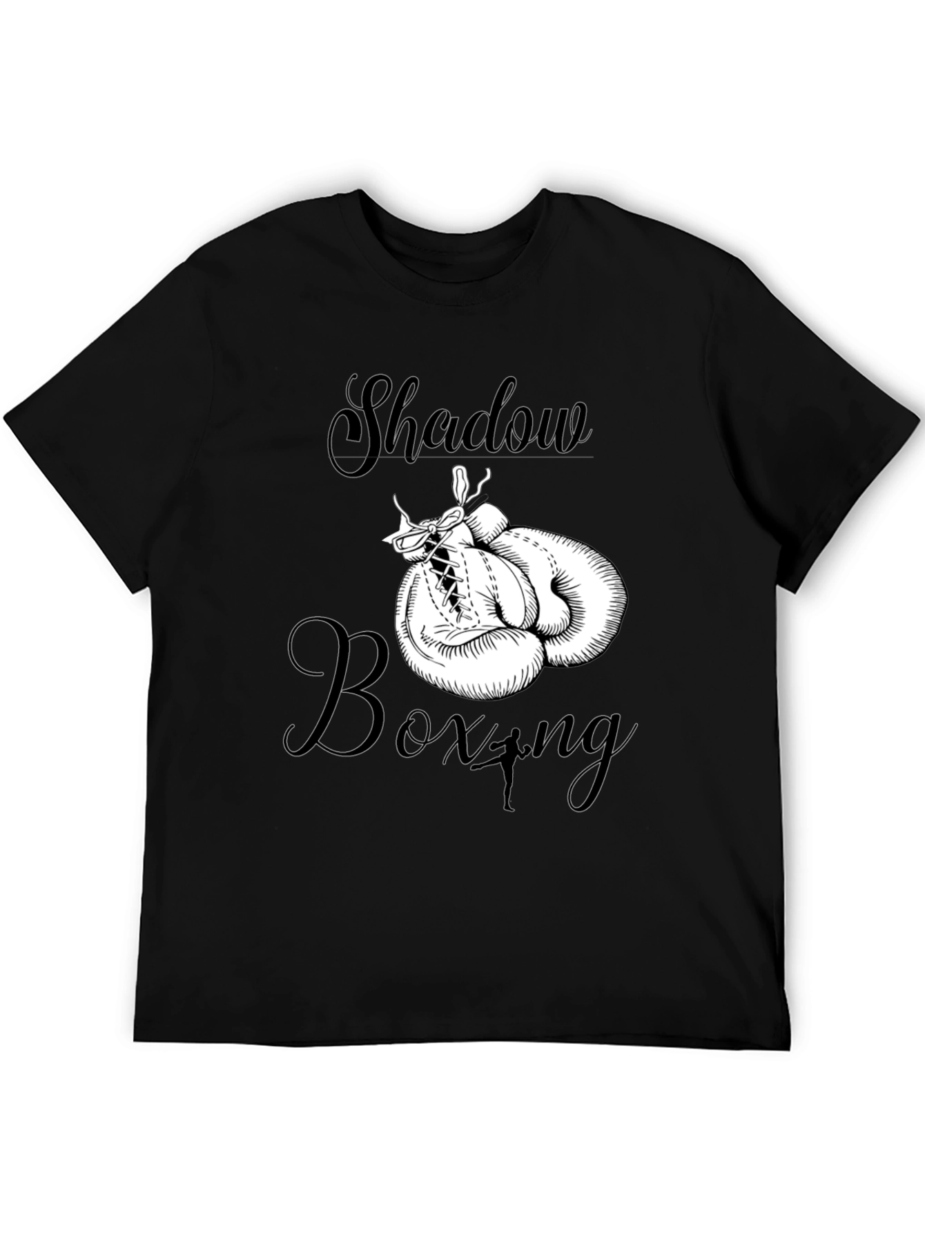 Shadow Boxing Graphic Tee - Black Cotton Comfort