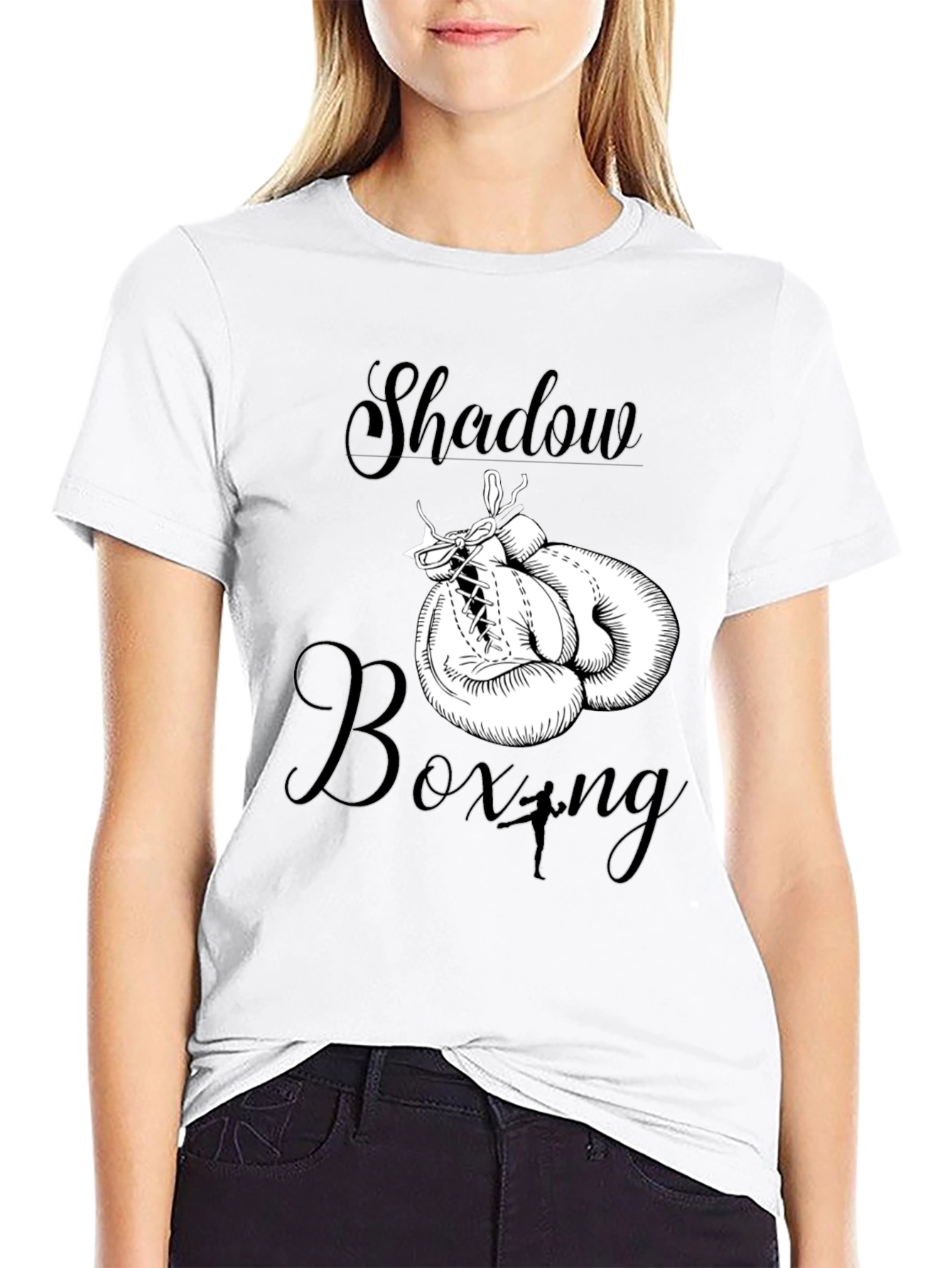 Shadow Boxing Graphic Tee - Black Cotton Comfort