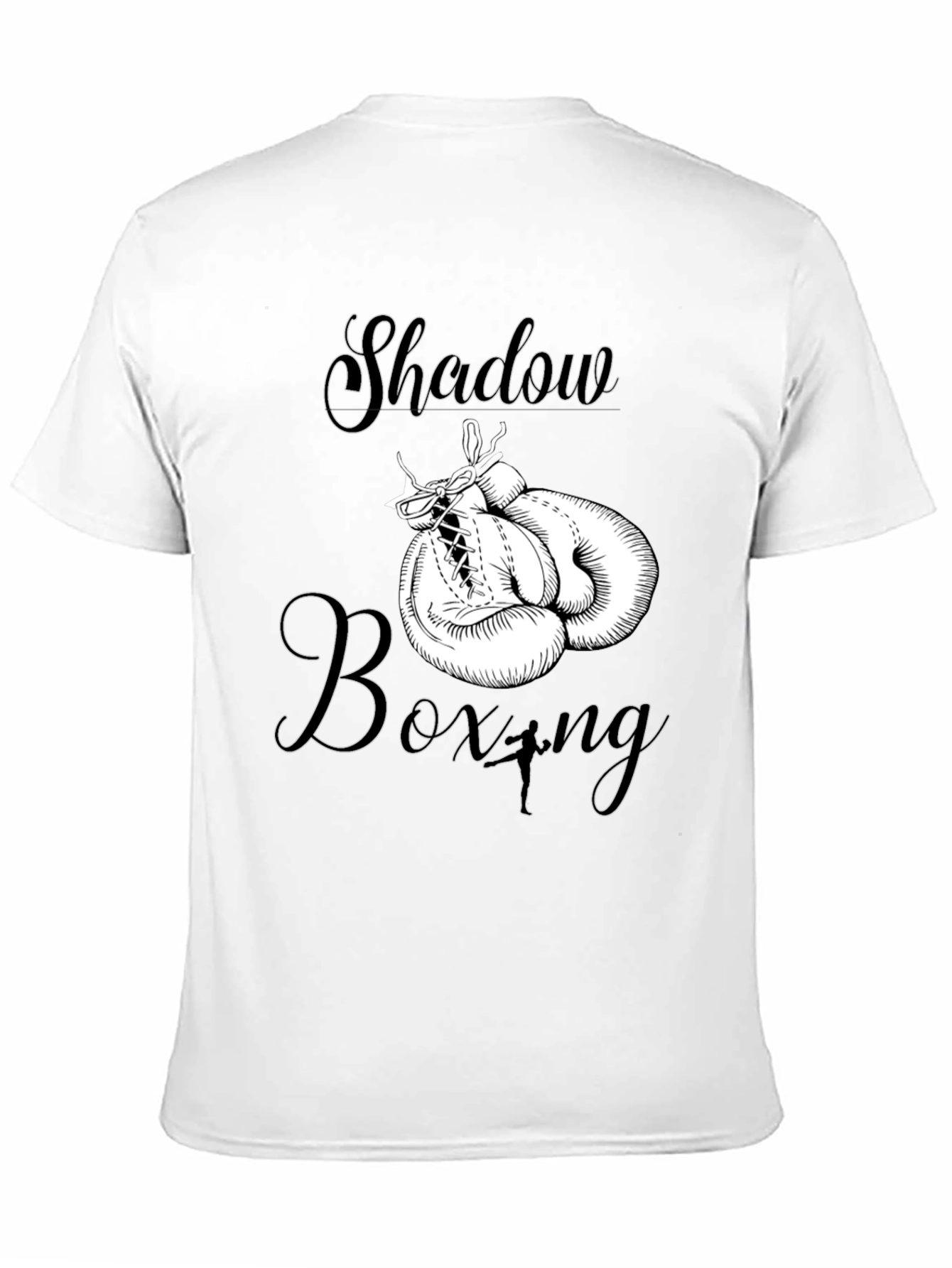 Shadow Boxing Graphic Tee - Black Cotton Comfort