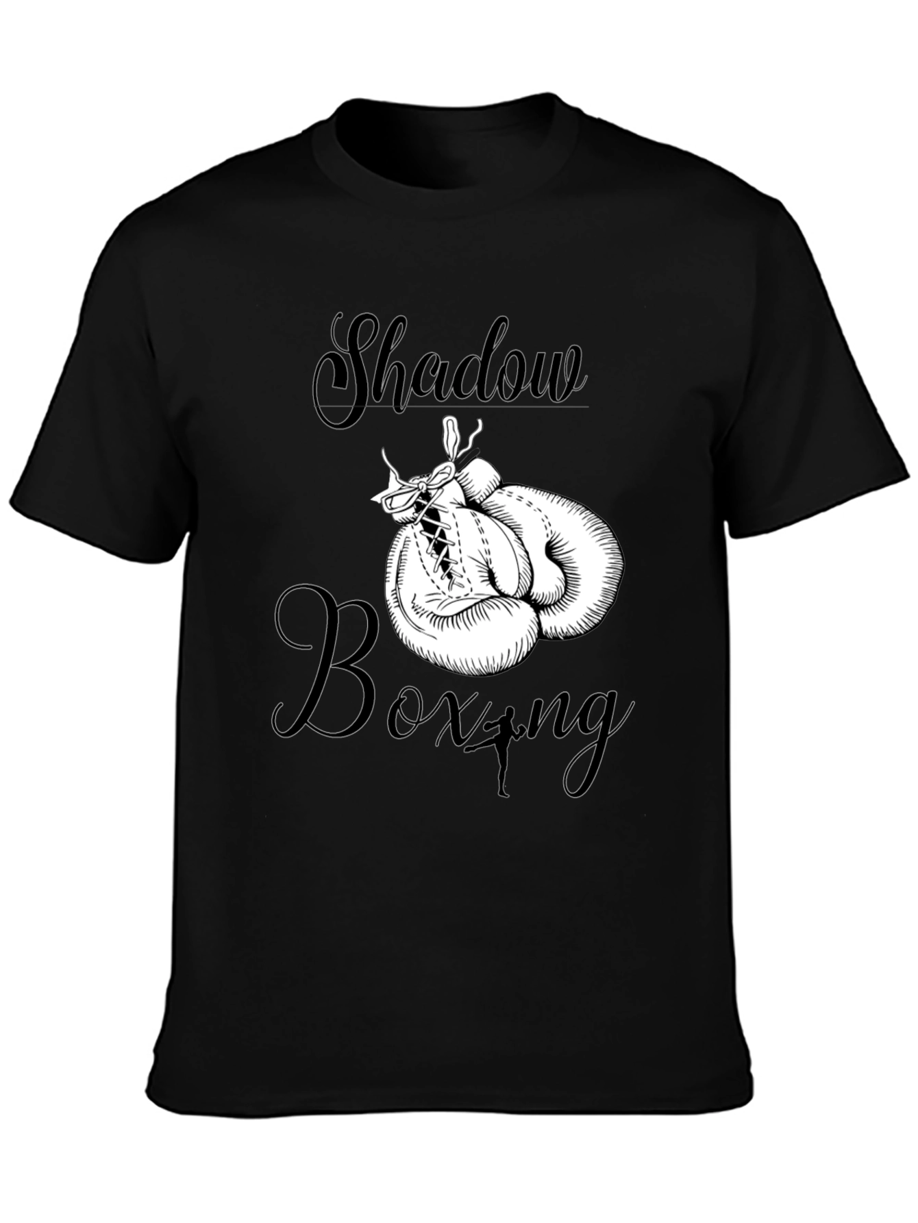 Shadow Boxing Graphic Tee - Black Cotton Comfort