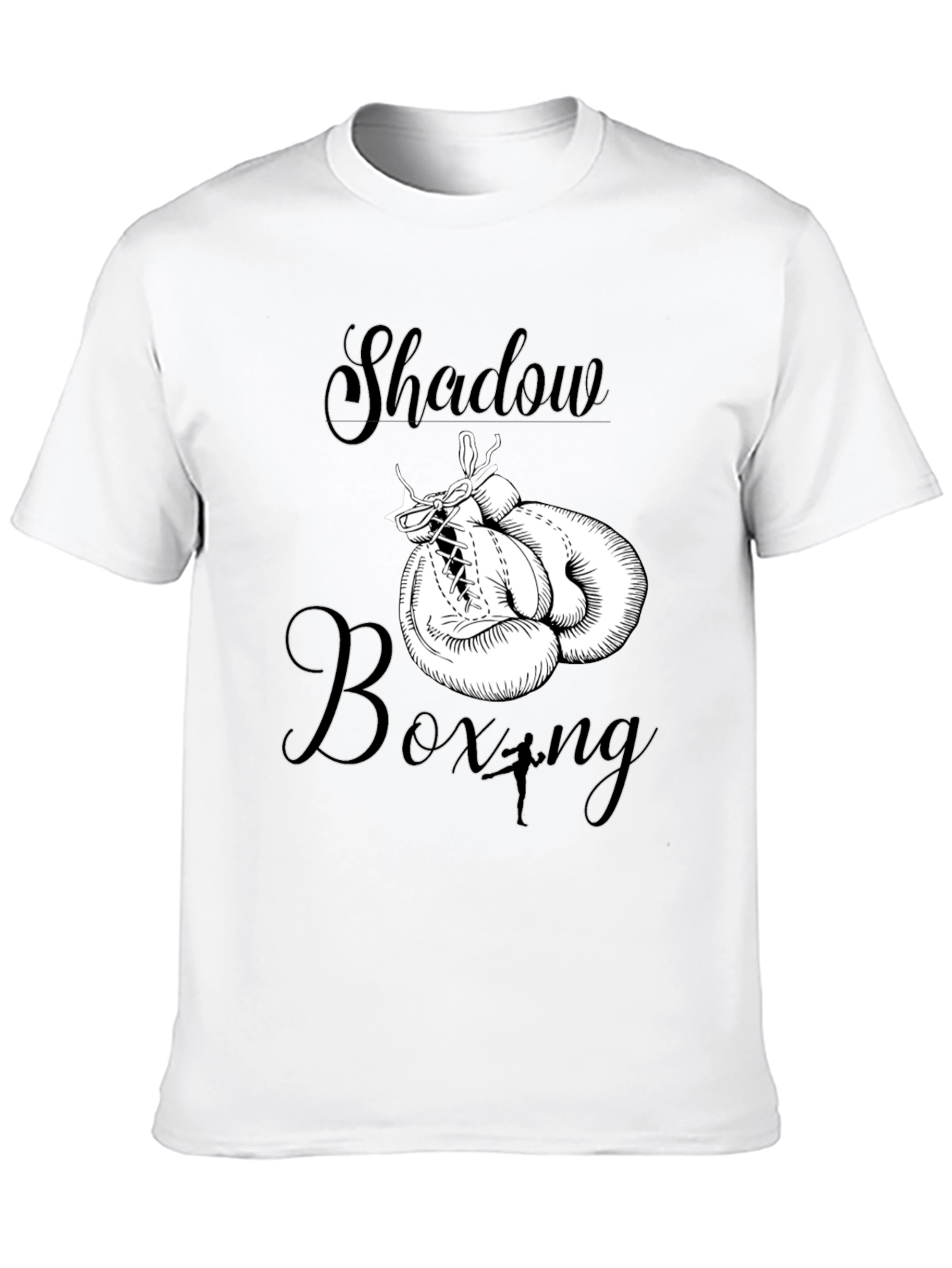 Shadow Boxing Graphic Tee - Black Cotton Comfort