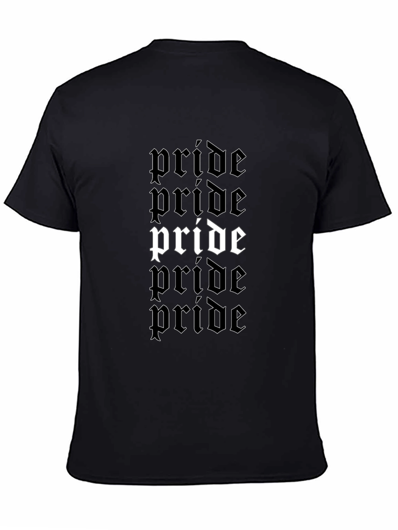 Pride Graphic Print Black T-Shirt