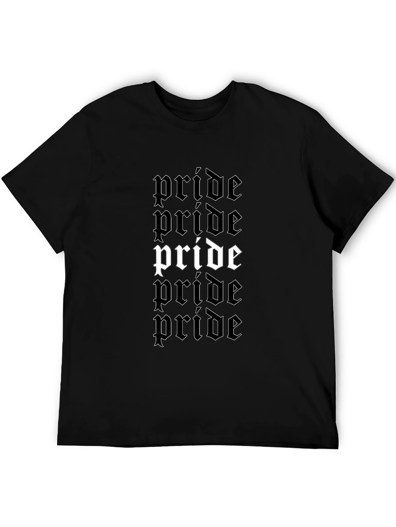 Pride Graphic Print Black T-Shirt