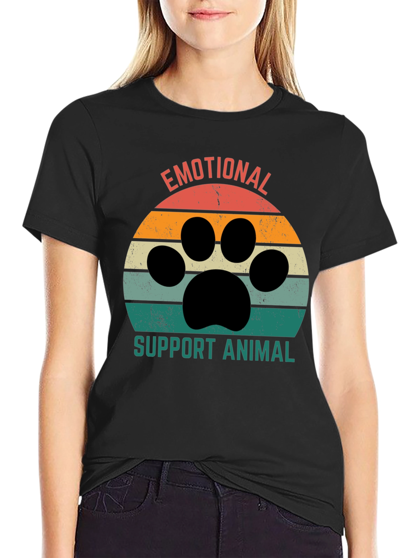 Emotional Support Animal Retro T-Shirt