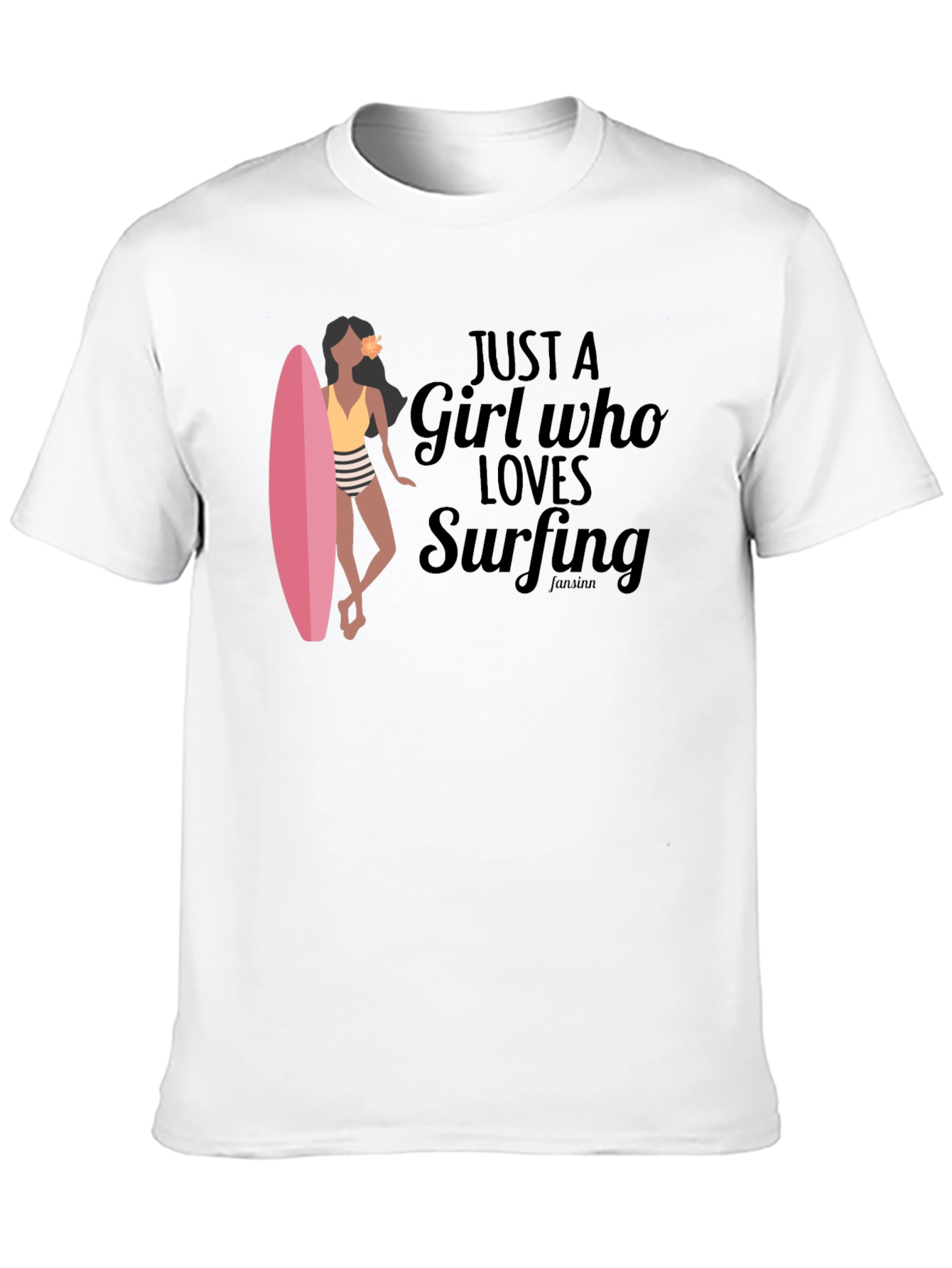 Just a Girl Who Loves Surfing Graphic T-Shirt