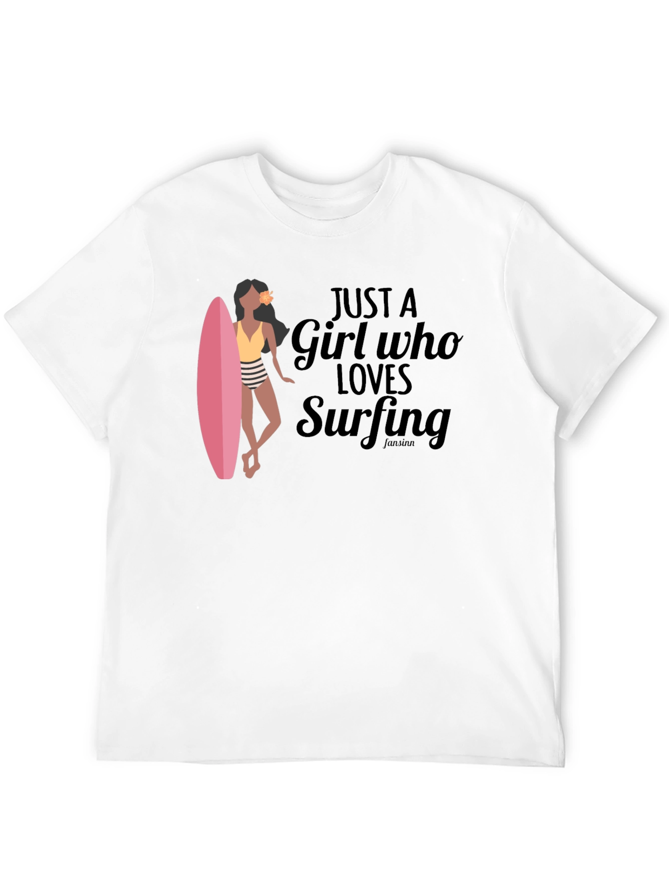 Just a Girl Who Loves Surfing Graphic T-Shirt