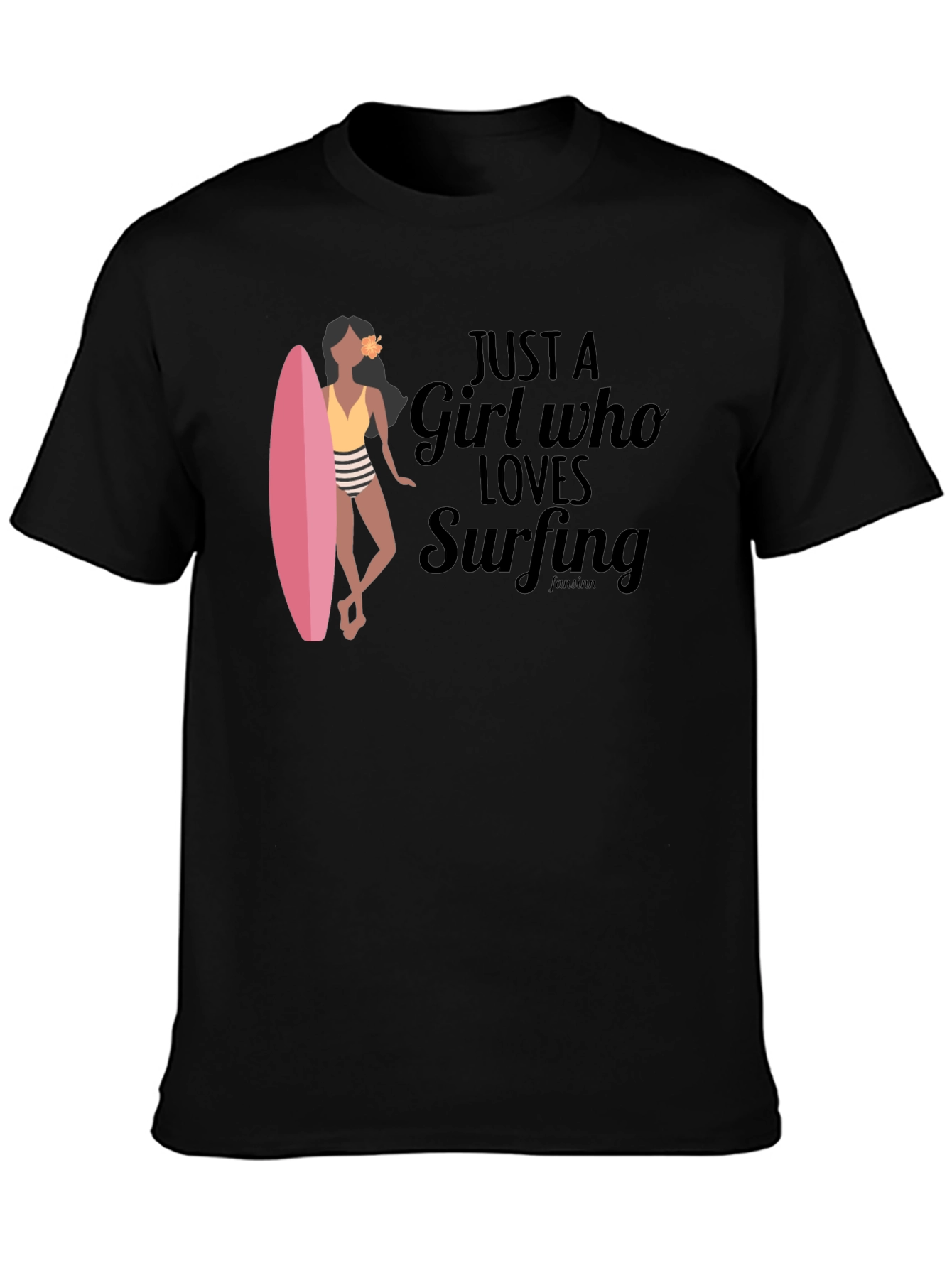 Just a Girl Who Loves Surfing Graphic T-Shirt