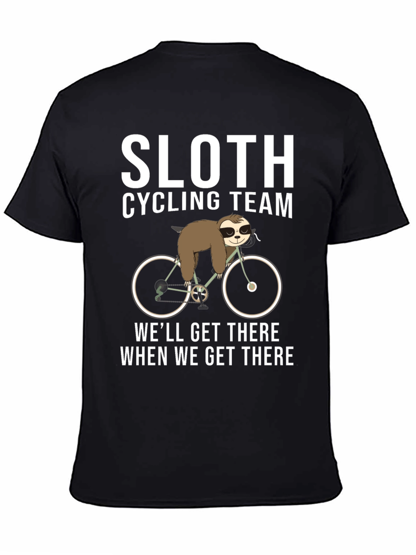 Sloth Cycling Team Black T-Shirt
