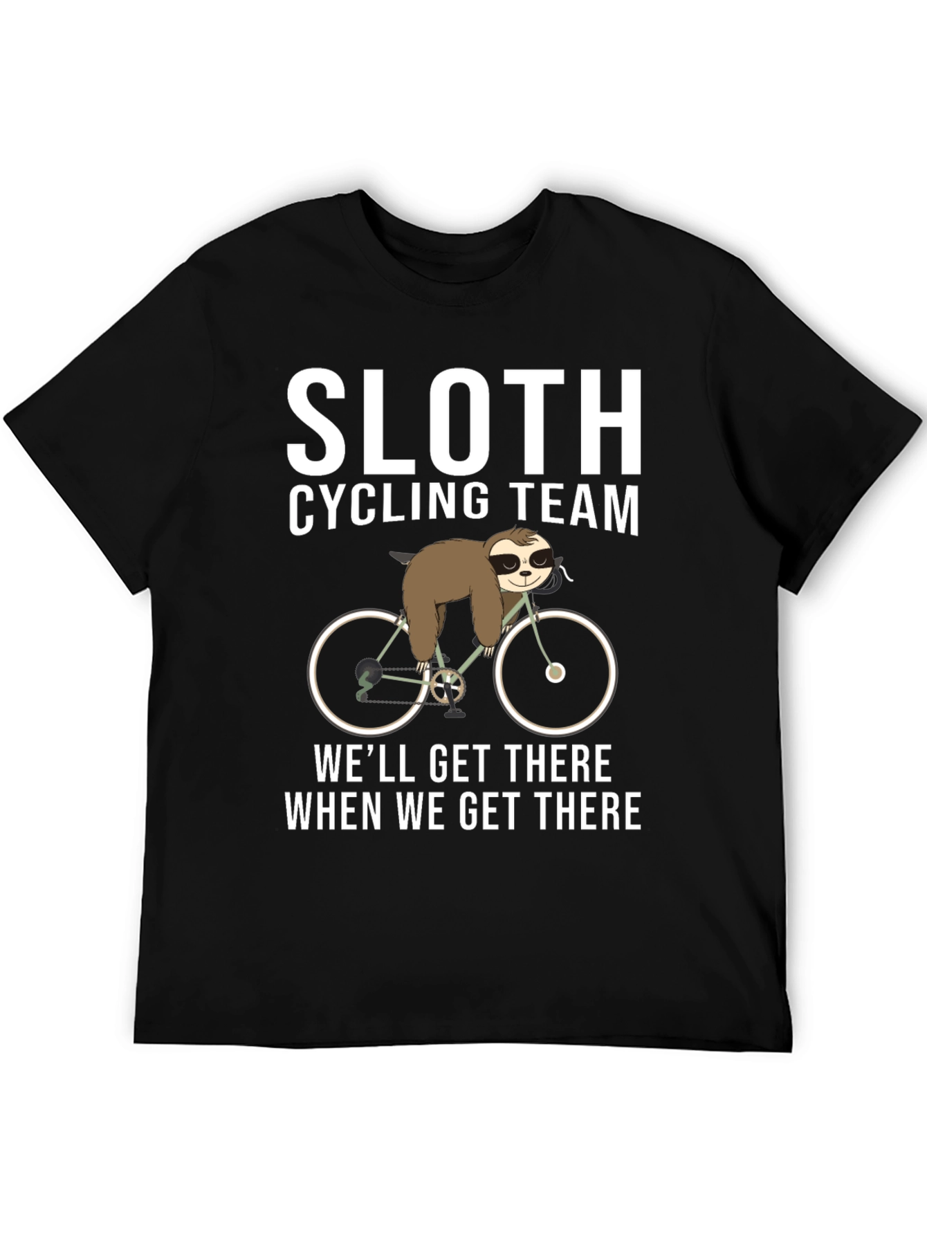 Sloth Cycling Team Black T-Shirt