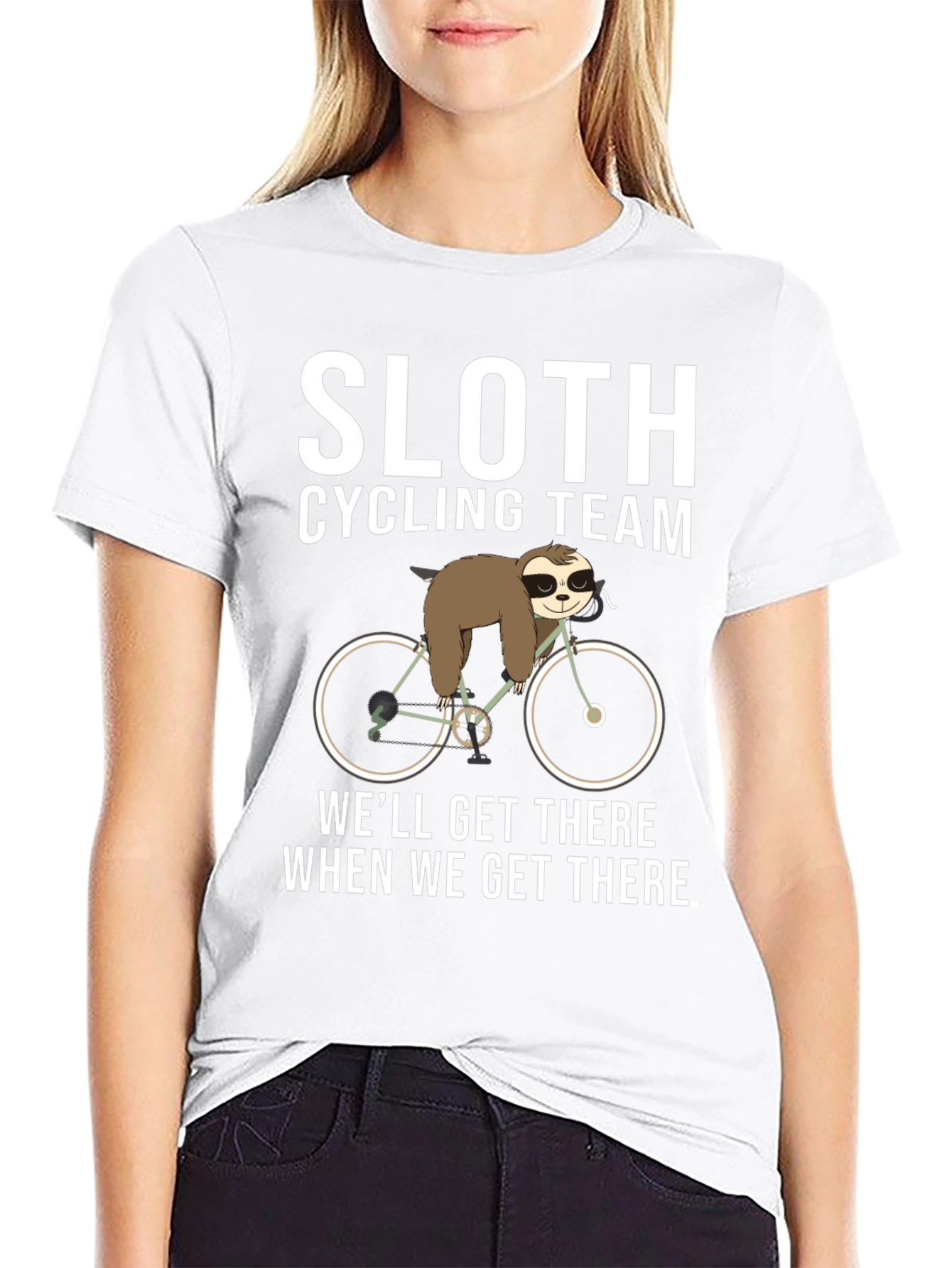 Sloth Cycling Team Black T-Shirt