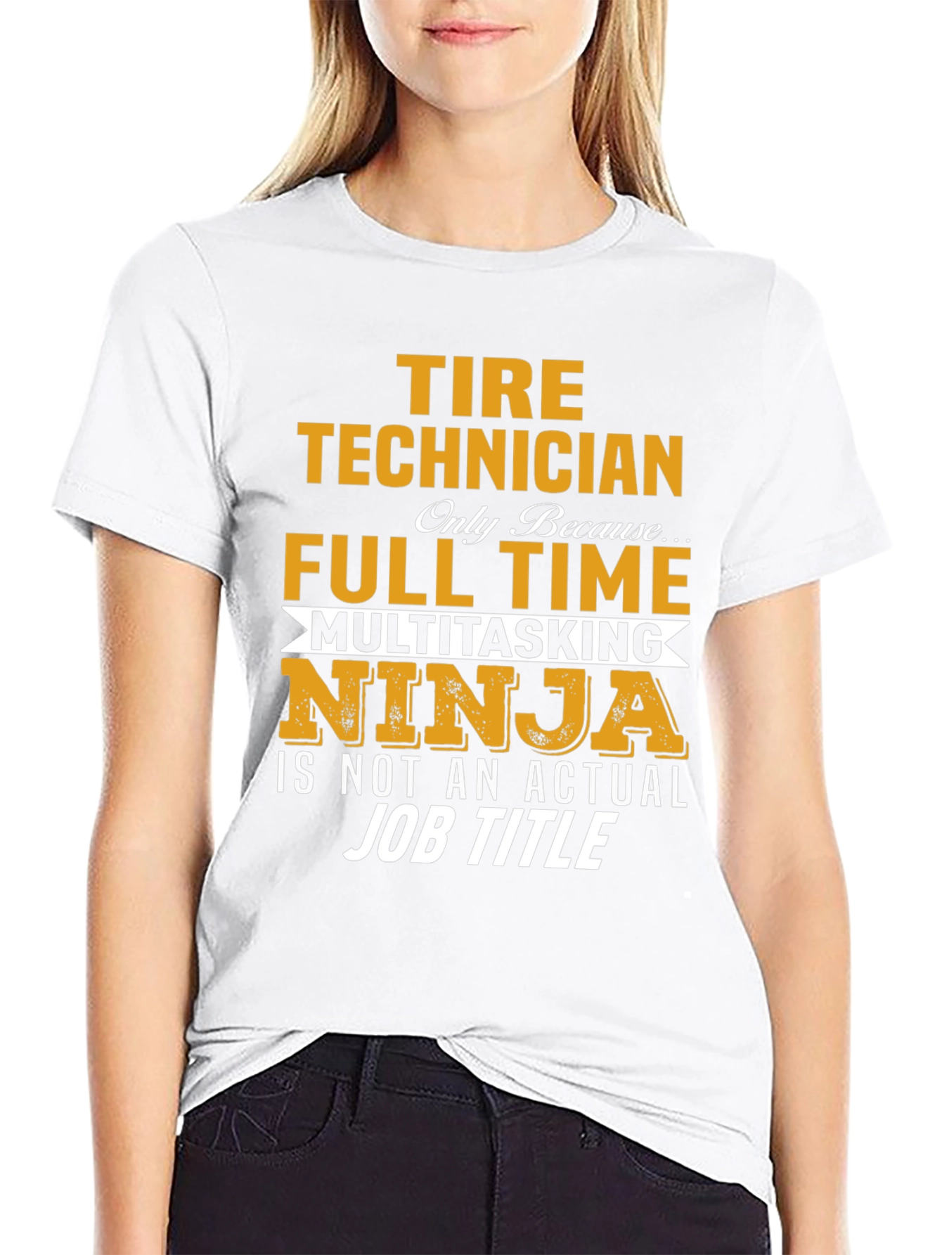 Tire Technician Full Time Ninja T-Shirt