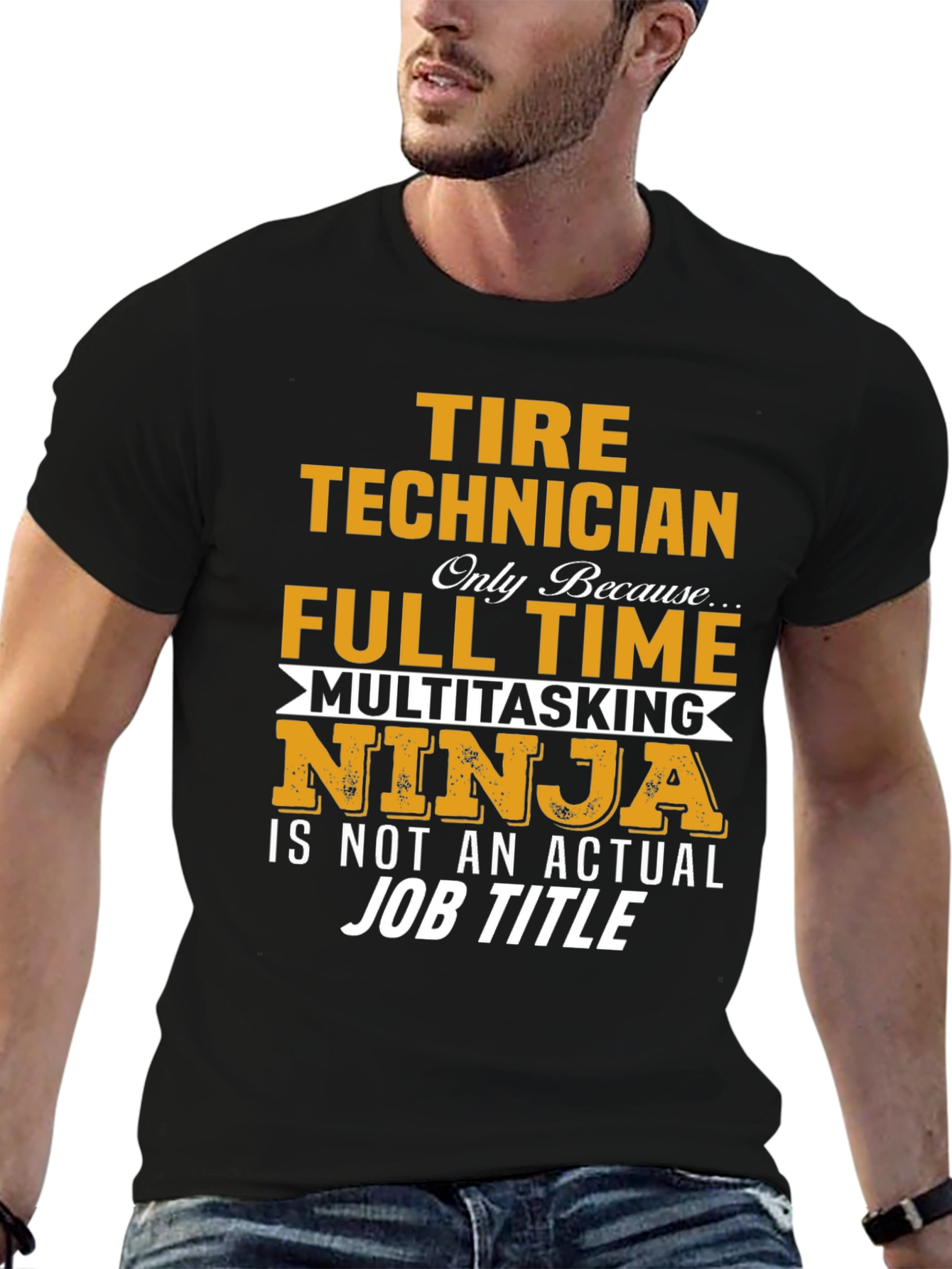 Tire Technician Full Time Ninja T-Shirt