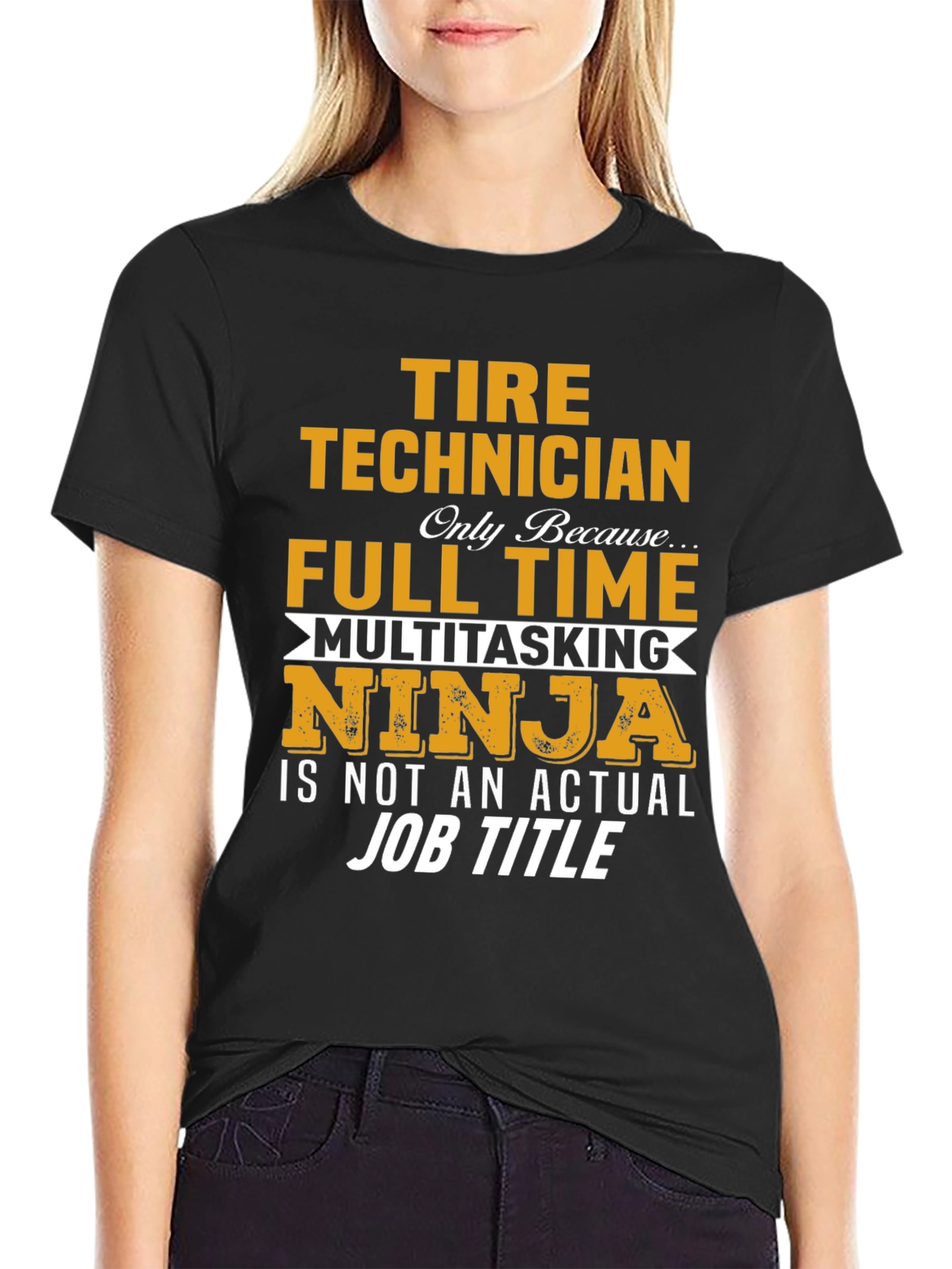 Tire Technician Full Time Ninja T-Shirt