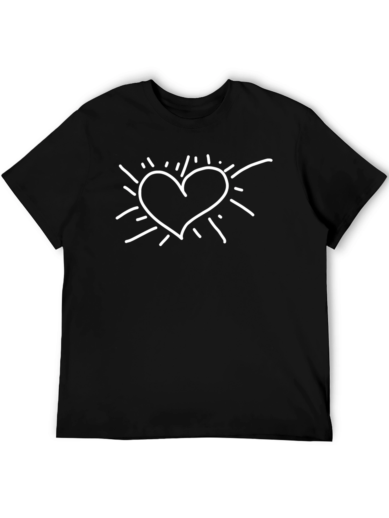 Heart Burst Graphic Tee - Classic Black