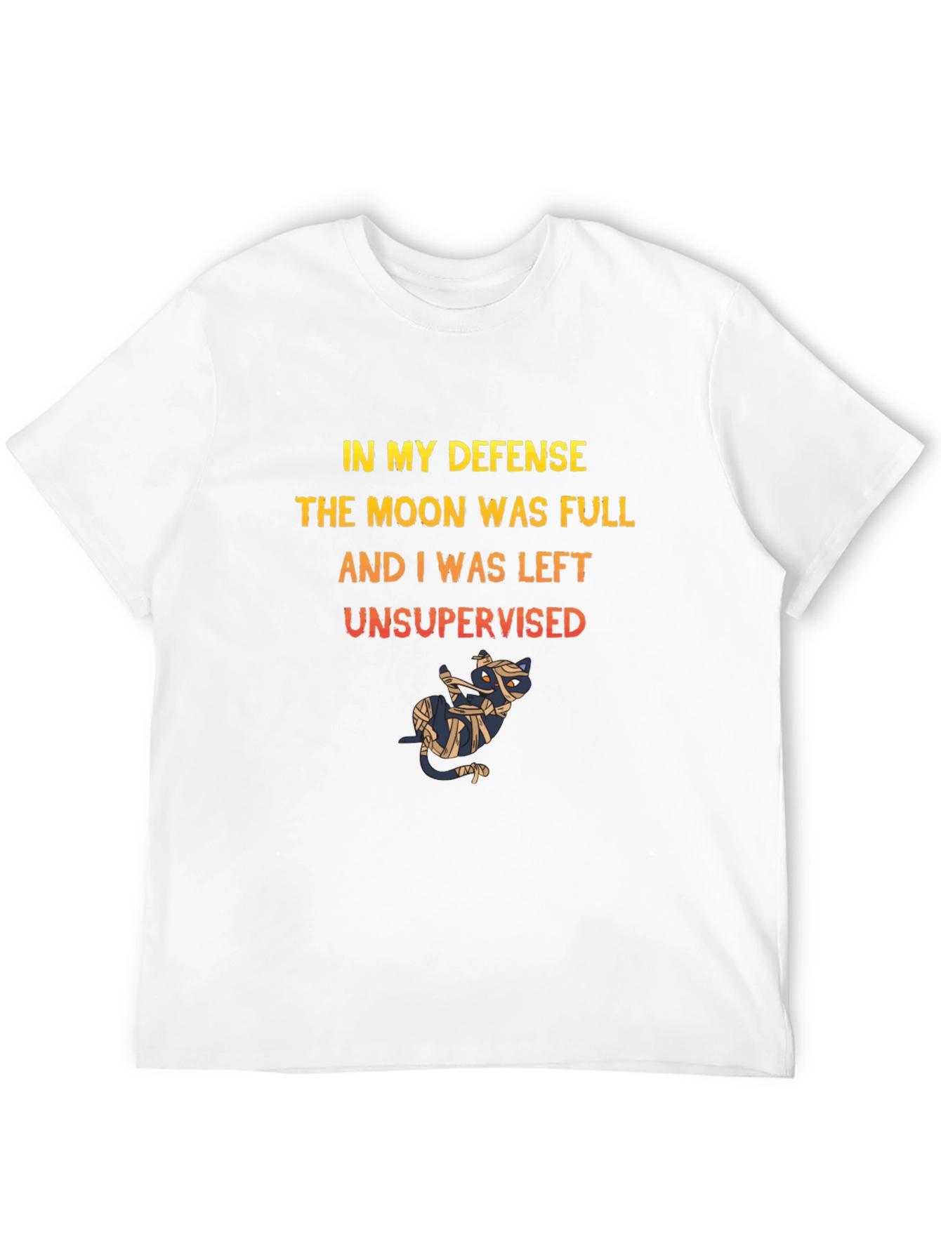 Funny Halloween Cat Mummy T-Shirt